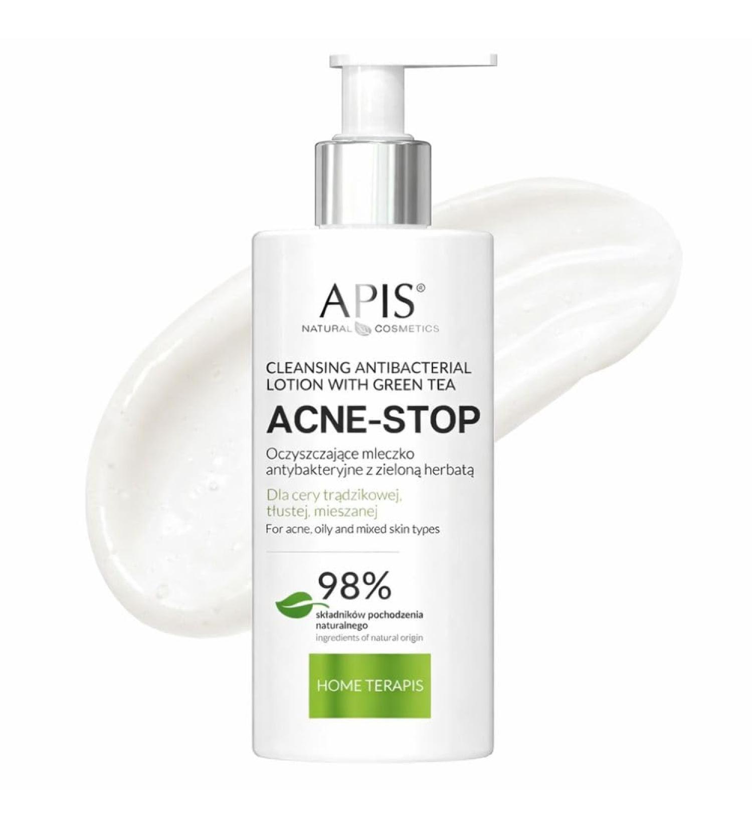 Apis Daily Acne Face Wash for Oily & Combination Skin - Moisturizing Cleansing Milk for Face with Green Tea and Aloe Extract - Soothing Acne Facial Cleanser & Sebum Remover - Clean Pores Effect - Buy Online on GoSupps.com