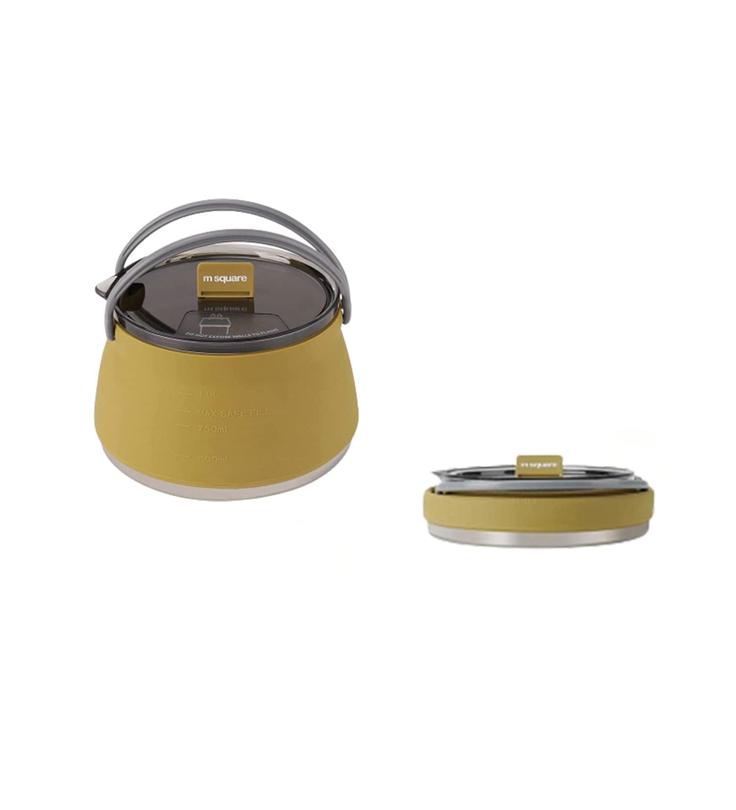 YWHWXB 1L Portable Folding Silicone Camping Kettle | Outdoor Tea & Coffee Pot for Hiking, Fishing, Backpacking | Road Trip Essential - Buy Online on GoSupps.com