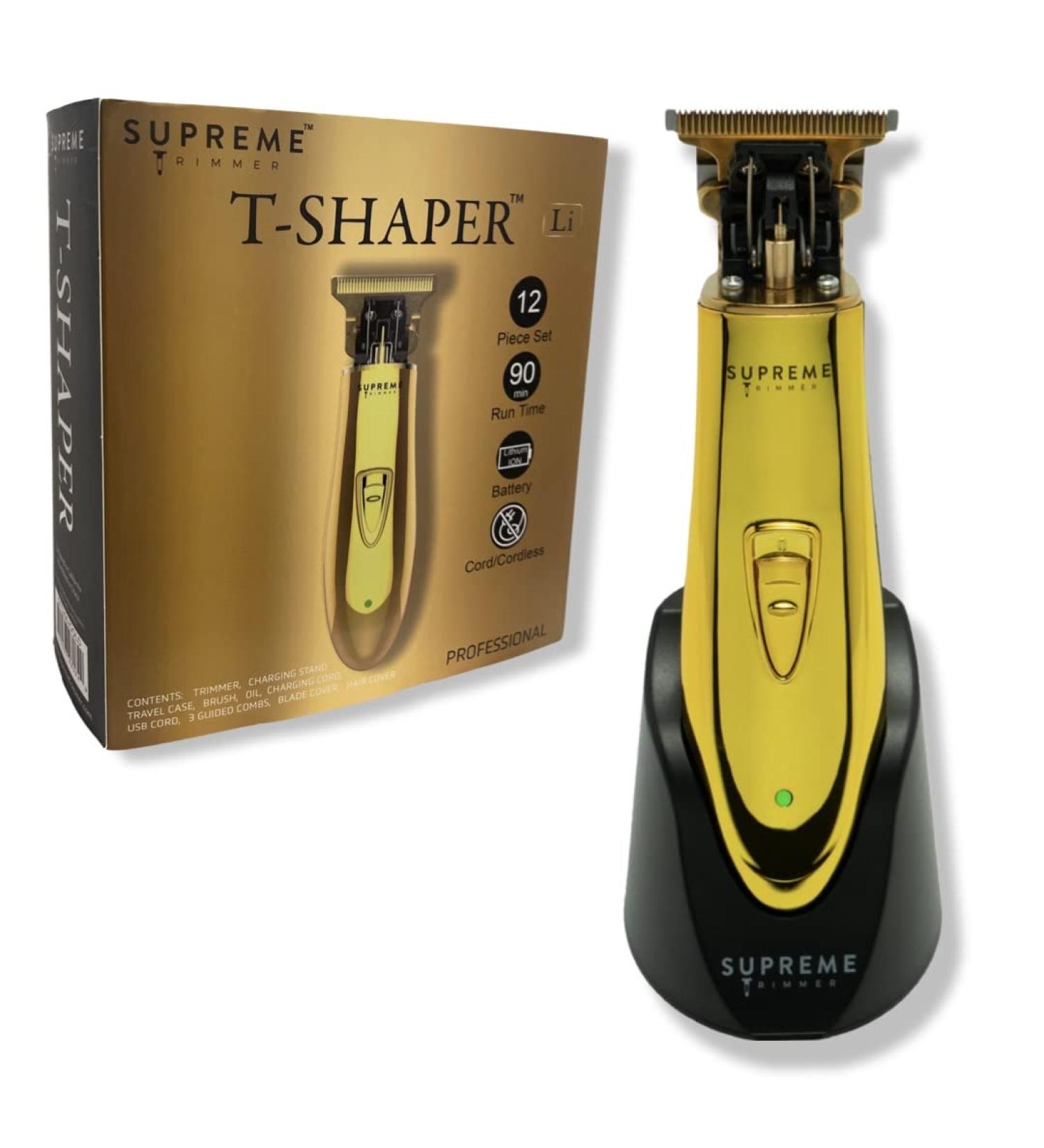 SUPREME TRIMMER ST5200 Professional Barber Hair Trimmer - Cordless Clipper for Men | Gold T-Shaper Beard and Hair Liner - Buy Online on GoSupps.com