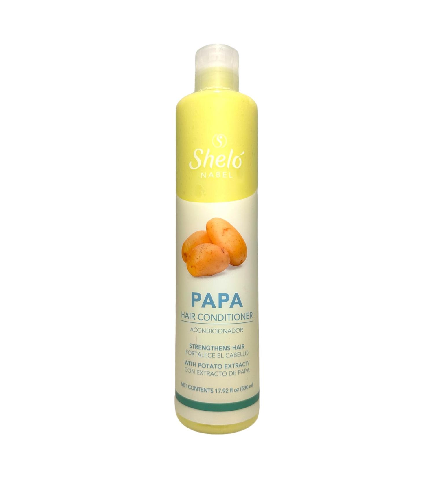 Shelo Nabel Potato Extract Conditioner - Strengthens Hair 17.92 fl oz | Acondicionador de Papa con Extracto de Linaza y Cal ndula 530ml - International Shipping Available - Buy Online on GoSupps.com