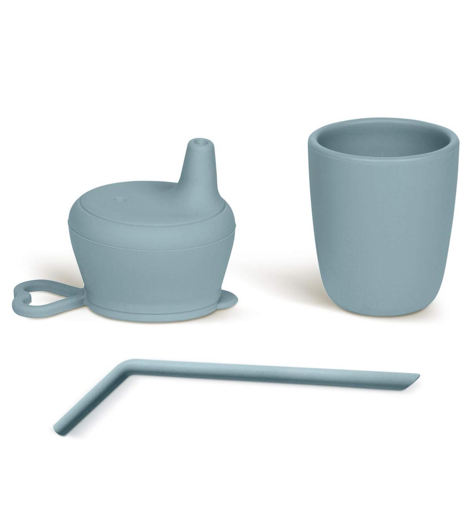 Lelolo by Anpei Grows with Me 3-in-1 Baby to Toddler Training Cup | Silicone Sippy Straw Cup for Infants | Sky - Buy Online on GoSupps.com