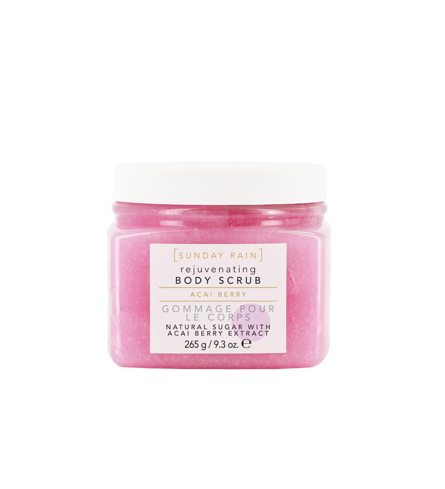Sunday Rain Acai Berry Body Scrub 8.8 oz - Exfoliate & Refresh Your Skin - Buy Online on GoSupps.com