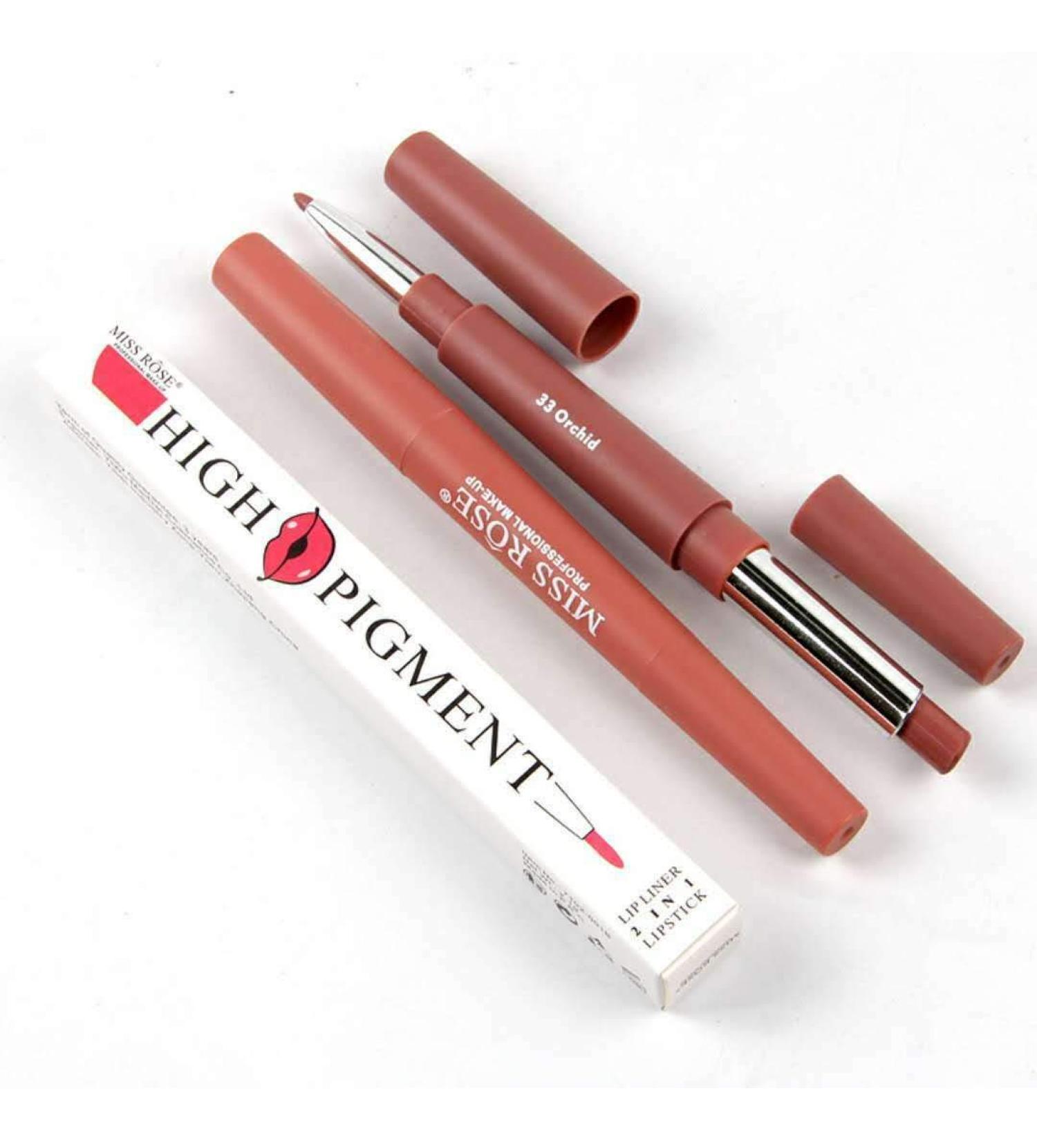 Miss Rose Long-lasting Lip Liner Matte Lip Pencil Waterproof Moisturizing Lipsticks Makeup Contour Cosmetics 06 Spanish Pink - Buy Online on GoSupps.com