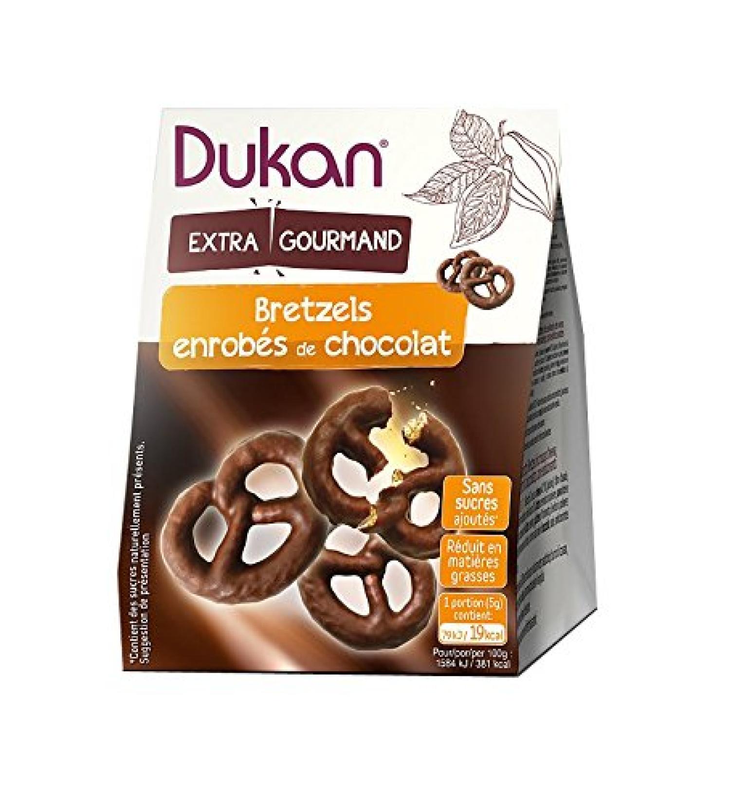 Dukan Chocolate Covered Oat Bran Pretzels 100g - Pack of 6 - Buy Online on GoSupps.com