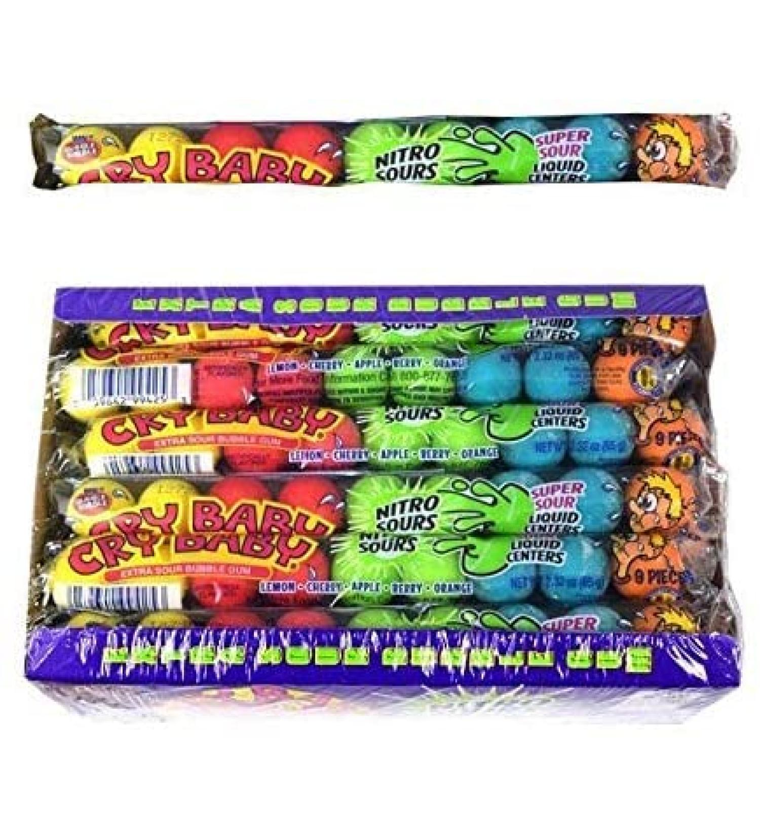 Dubble Bubble Dubble Bubble Dubble Bubble Cry Baby Nitro Sours Gumballs 24 x 65g