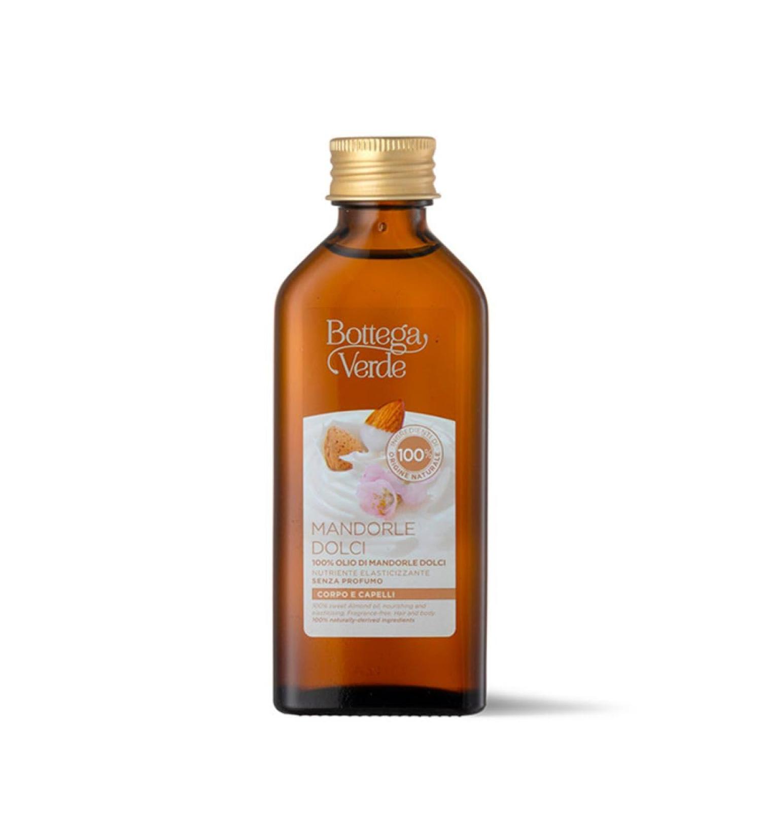  Bottega Verde Bottega Verde SWEET ALMONDS - 100% sweet almond oil - elastic nourishment (100 ml) - fragrance-free - body and hair - Buy Online on GoSupps.com