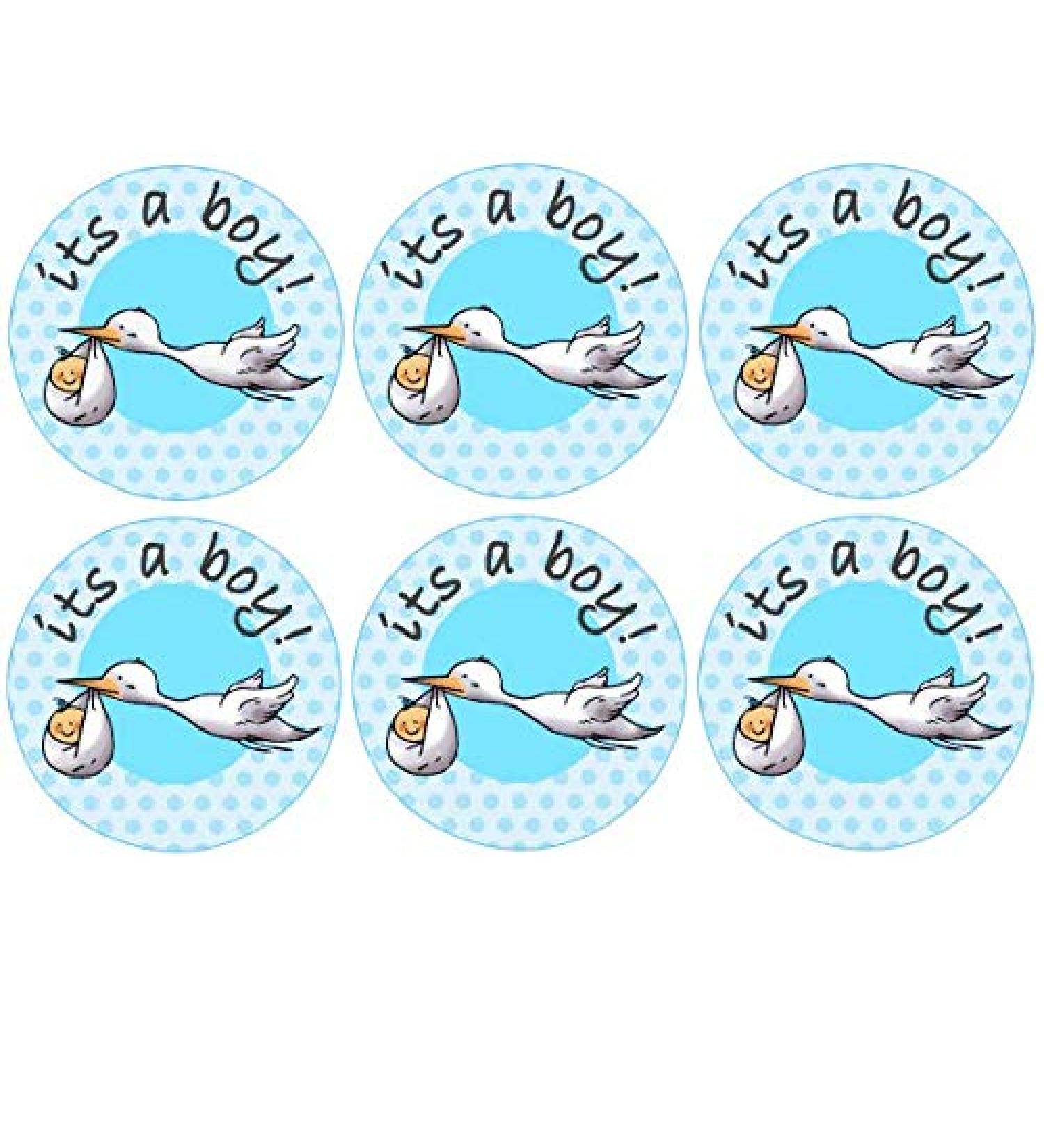 35 x Pre Cut "its a Boy" Stork Baby Shower Cup Cake - Fairy Cake Toppers/Decorations Edible Wafer Paper - Buy Online on GoSupps.com