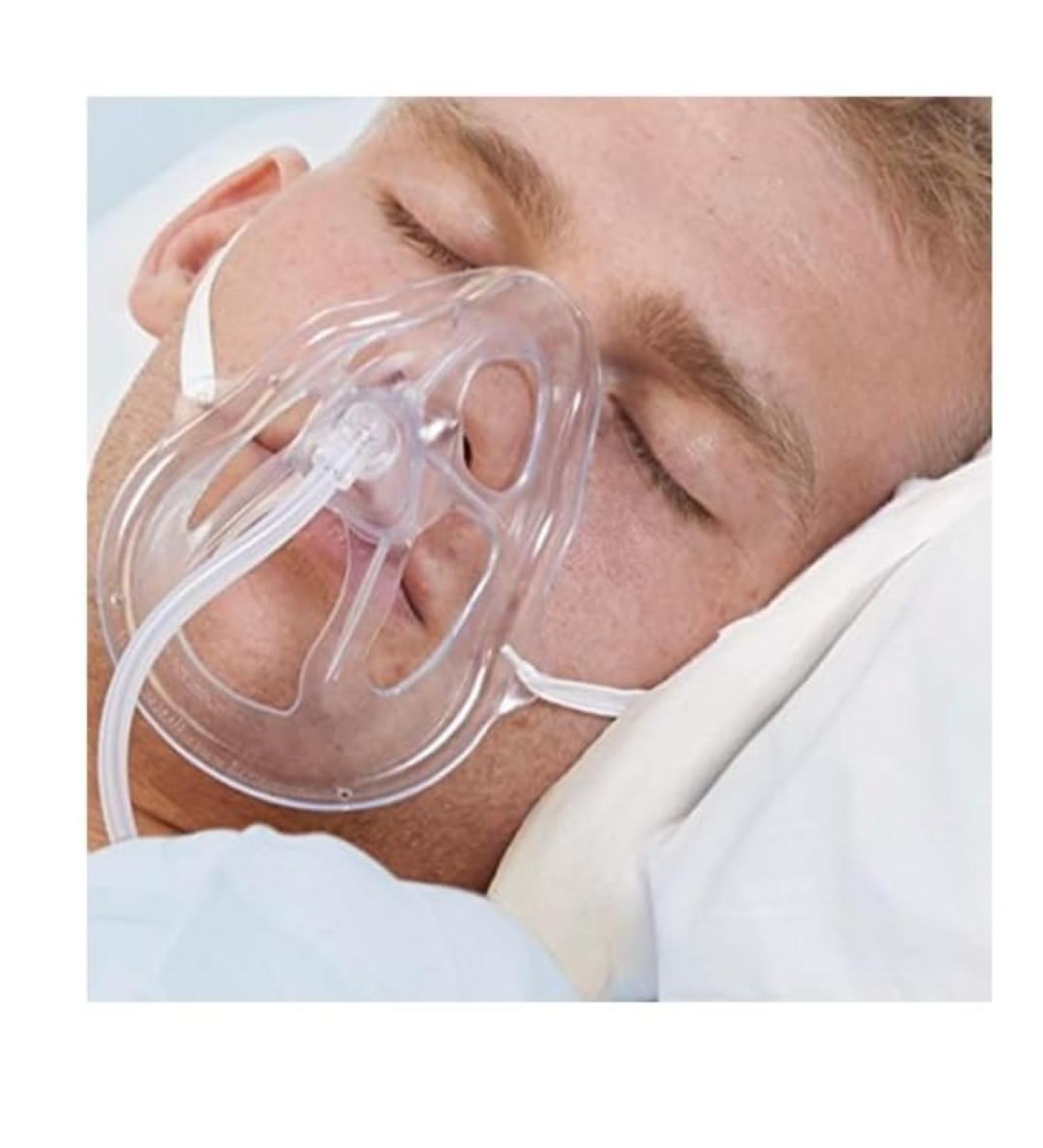 OxyMask inc 7 tubing OM-1125-8 Revolutionary Open Oxygen mask | Improved patient comfort with highly accurate oxygen output | Clear Lightweight Design - Buy Online on GoSupps.com