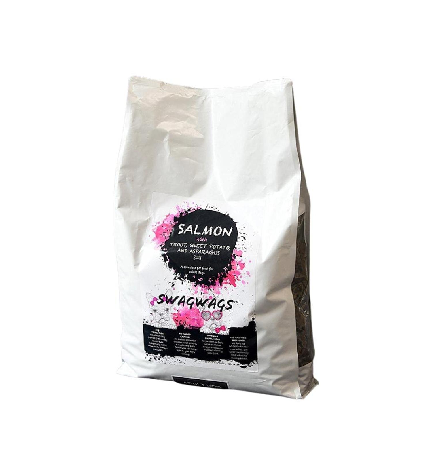 Hypoallergenic and grain-free adult dry kibble with salmon trout sweet potatoes and asparagus 6 kg - Buy Online on GoSupps.com