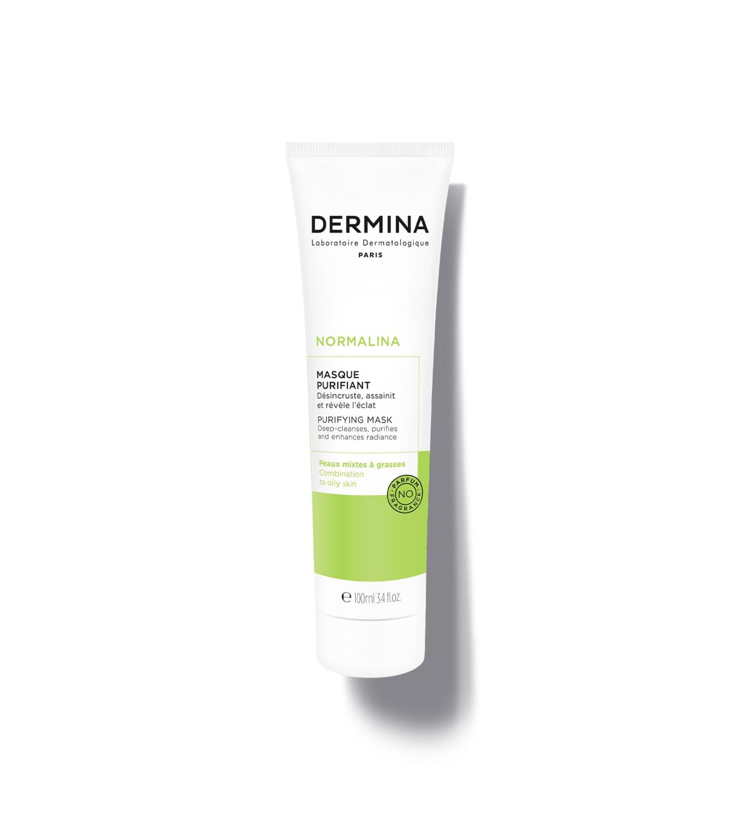 DERMINA Purifying Mask - 100 ml (Sebum Regulator & Unclogging - For Radiant and Purified Skin) - Buy Online on GoSupps.com