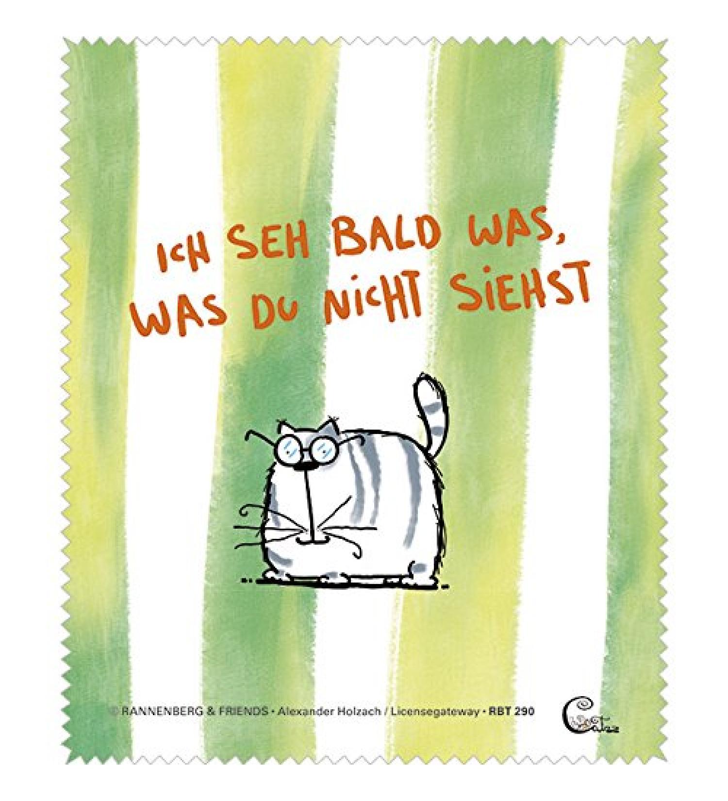 Glasses cleaning cloth - cat - "Catzz - I see something" 15x18cm
