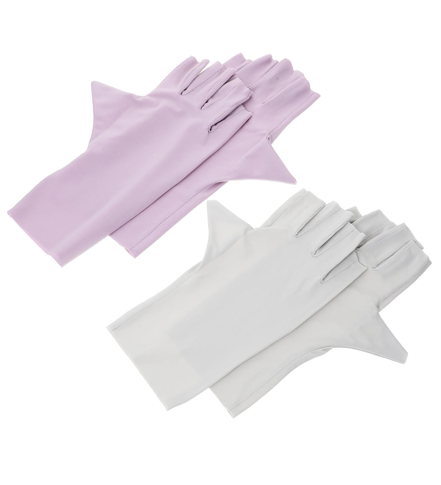 FOMIYES 2 Pairs Pink Gloves Anti Uv Gloves for Gel Nail Lamp Uv Protection Gloves for Manicure Uv Gloves for Manicure Uv Gloves for Nail Fingerless Gloves Thin Section Nail Supplies Nylon - Buy Online on GoSupps.com