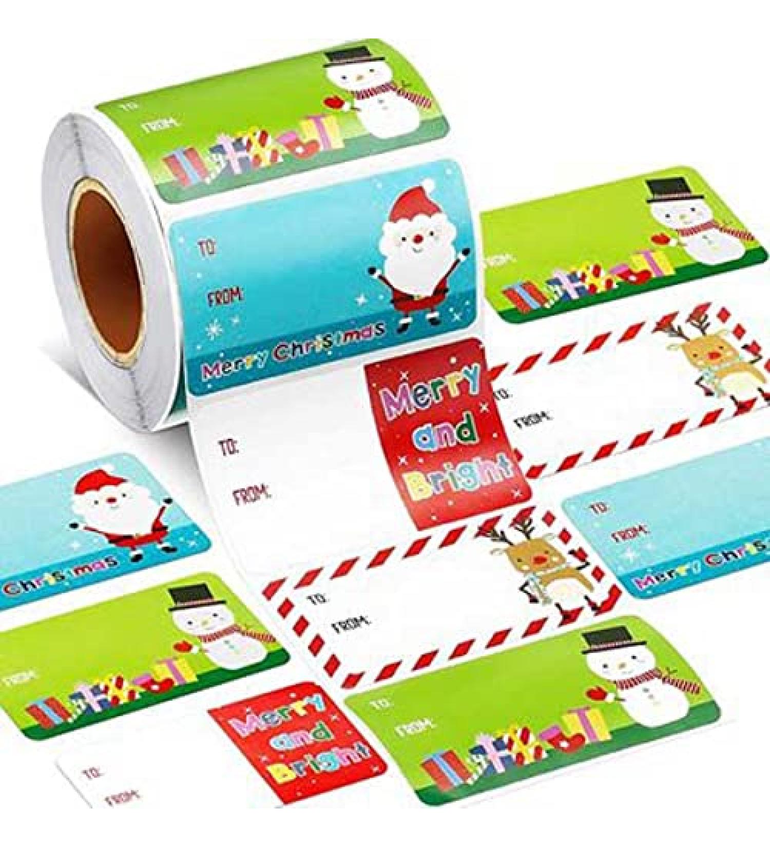 Christmas Tags Gift Tag Stickers for Gifts 500Pcs Self Adhesive Stickers Gift Tags Decorations Gift Wrapping Presents Labels for Gift Bags Cards Envelope Decals Birthday Wedding Holiday Decor (snowman) - Buy Online on GoSupps.com