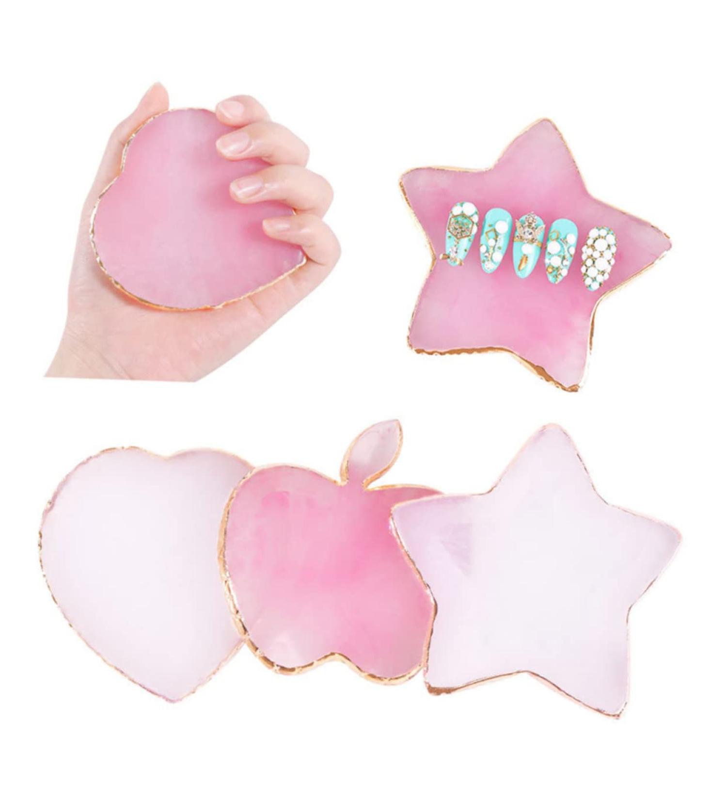 FRCOLOR Tools Nail Art Palette Nails Color Plate Nail Art Nail Dish Resin Art Mixing Nail Art Resin Nail Palette Color Display Plate Supplies For Nail Art Mixing 10*95cm Pink - Buy Online on GoSupps.com