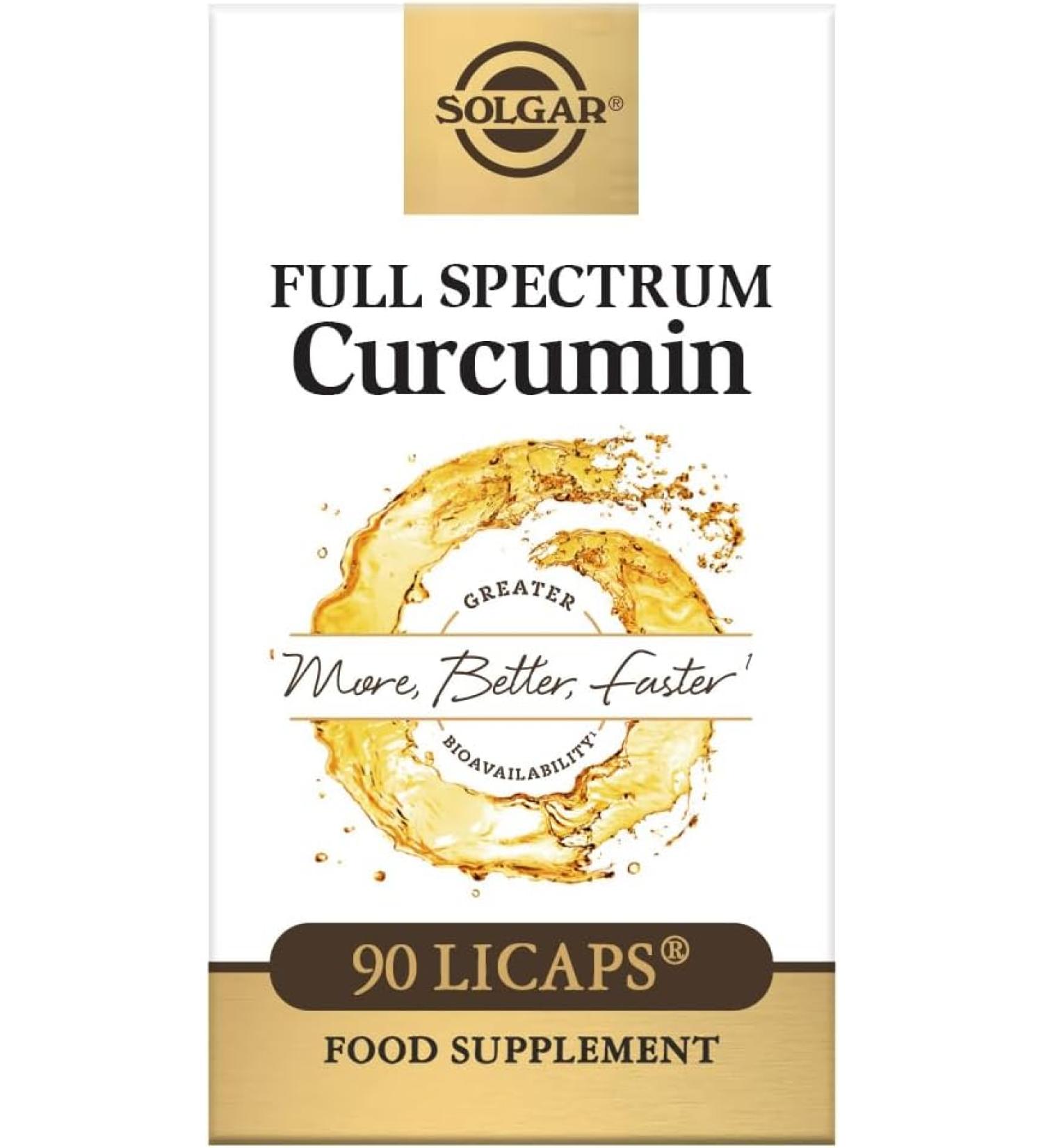 Solgar Full Spectrum Curcumin 90 Softgels - Potent Liquid Extract for Joint Support - Buy Online on GoSupps.com