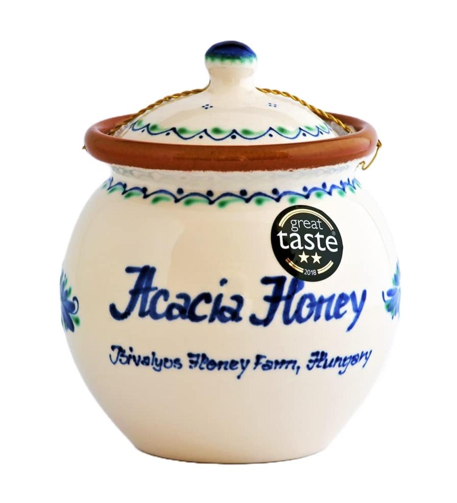 Acacia Honey in Traditional Artisan Craft Pot 500g - Stylish Foodie Gift