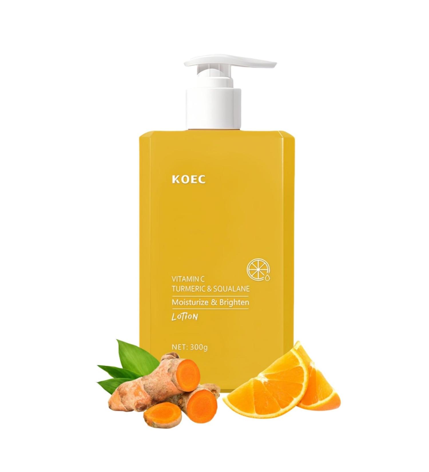 Turmeric & Vitamin C Cream Face Body Lotion - Firming Brightening and Moisturizing Skin Care (300ml) - Buy Online on GoSupps.com