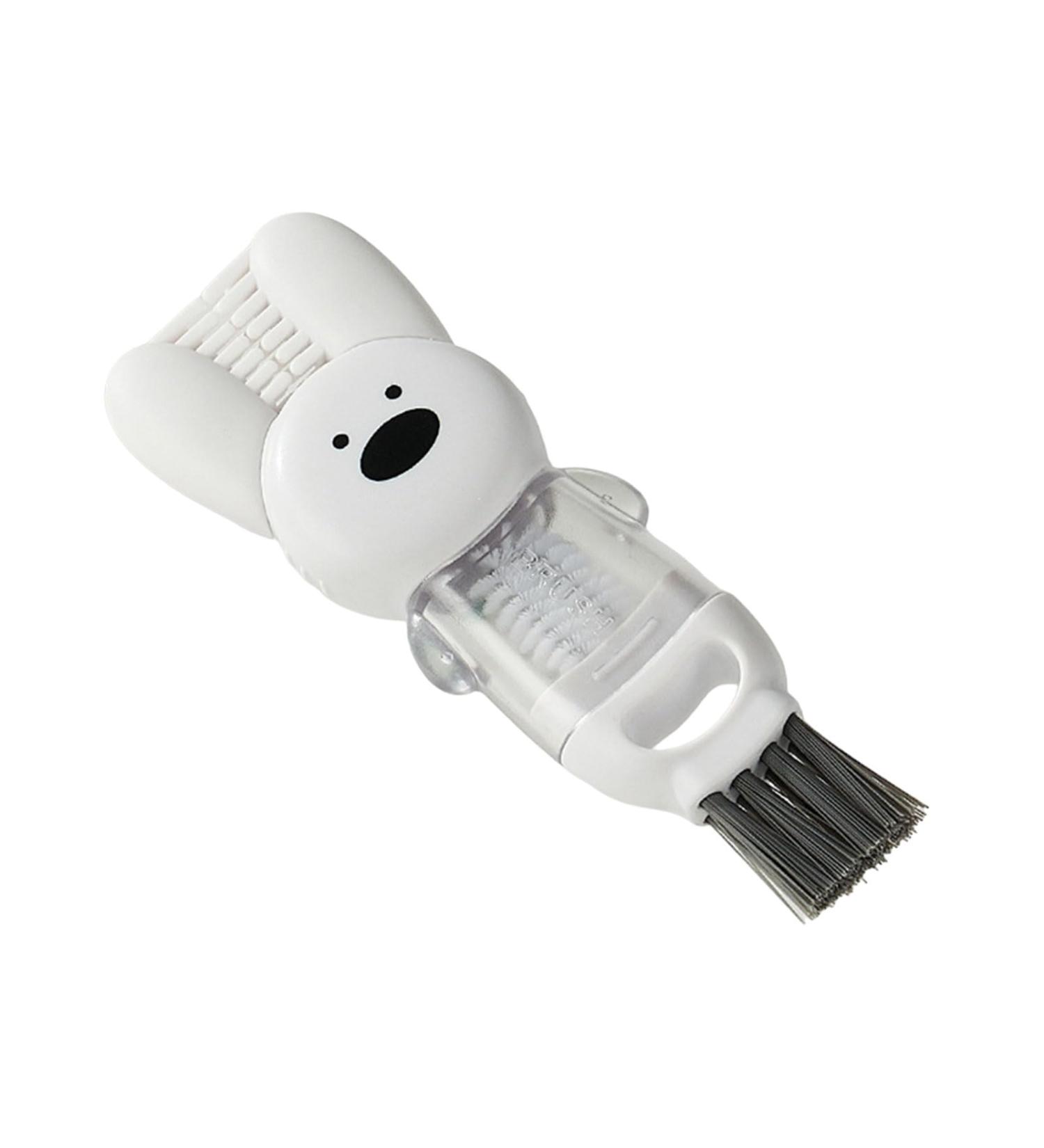 Multifunctional Brush Cup Lid Brush for Hard to Reach Areas Easy Storage Bottle Gap Cleaner White  - Buy Online on GoSupps.com