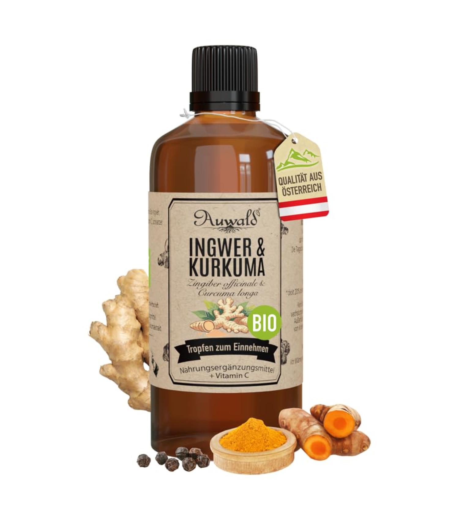 Danhofer said NEW Auwald ginger & turmeric drops BIO highquality extract extract essence and tincture 100 organic farming free from artificial additives and colorants made in Austria  - Buy Online on GoSupps.com