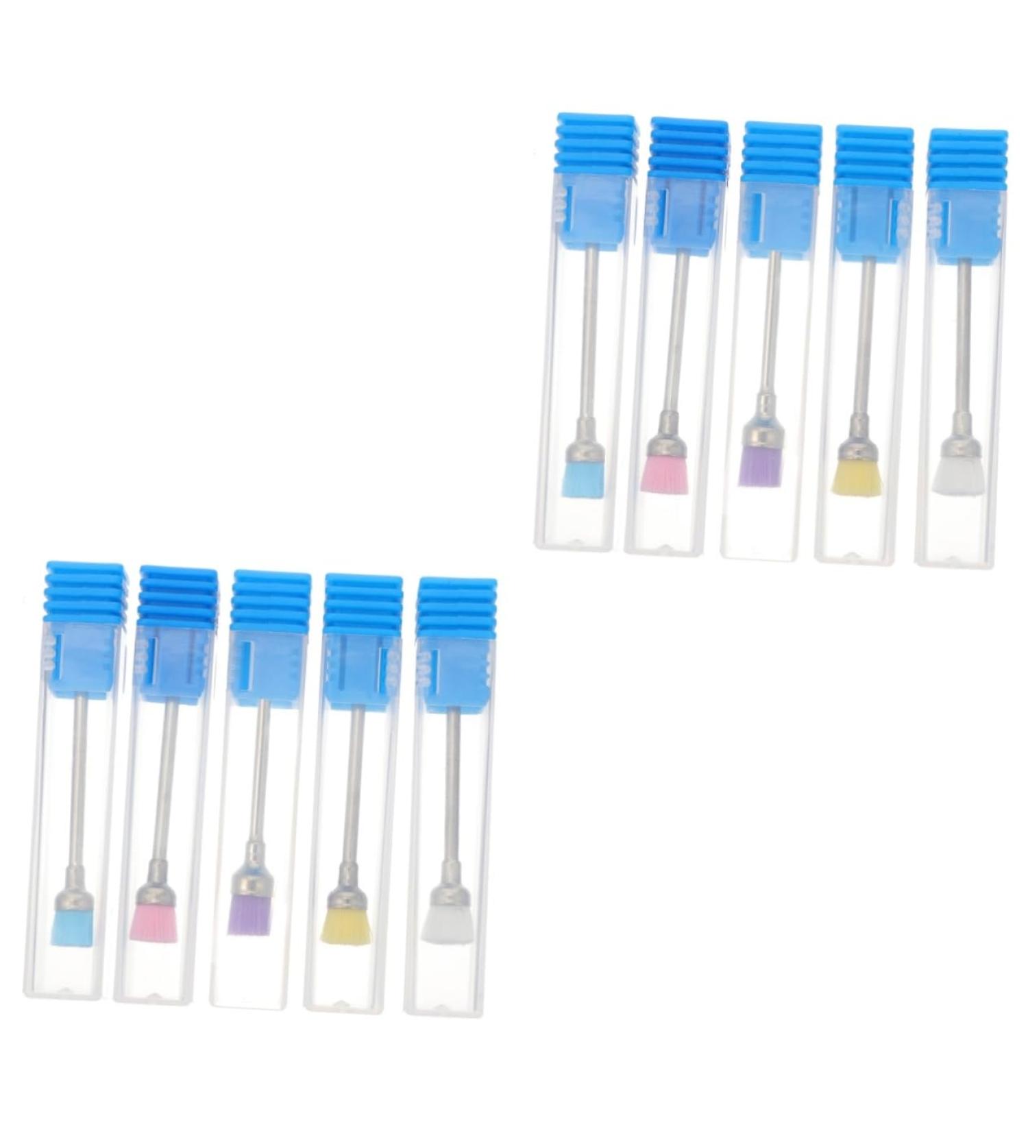 POPETPOP 10 pcs nail dust brush Nail Drill Machine Brush nylon brush for drill fingernail Manicure Pedicure Brush nail drill brush nail drill bits nail art brush grinding head Metal clean 7.5x1.2cmx2pcs Assorted Colorx2pcs - Buy Online on GoSupps.com