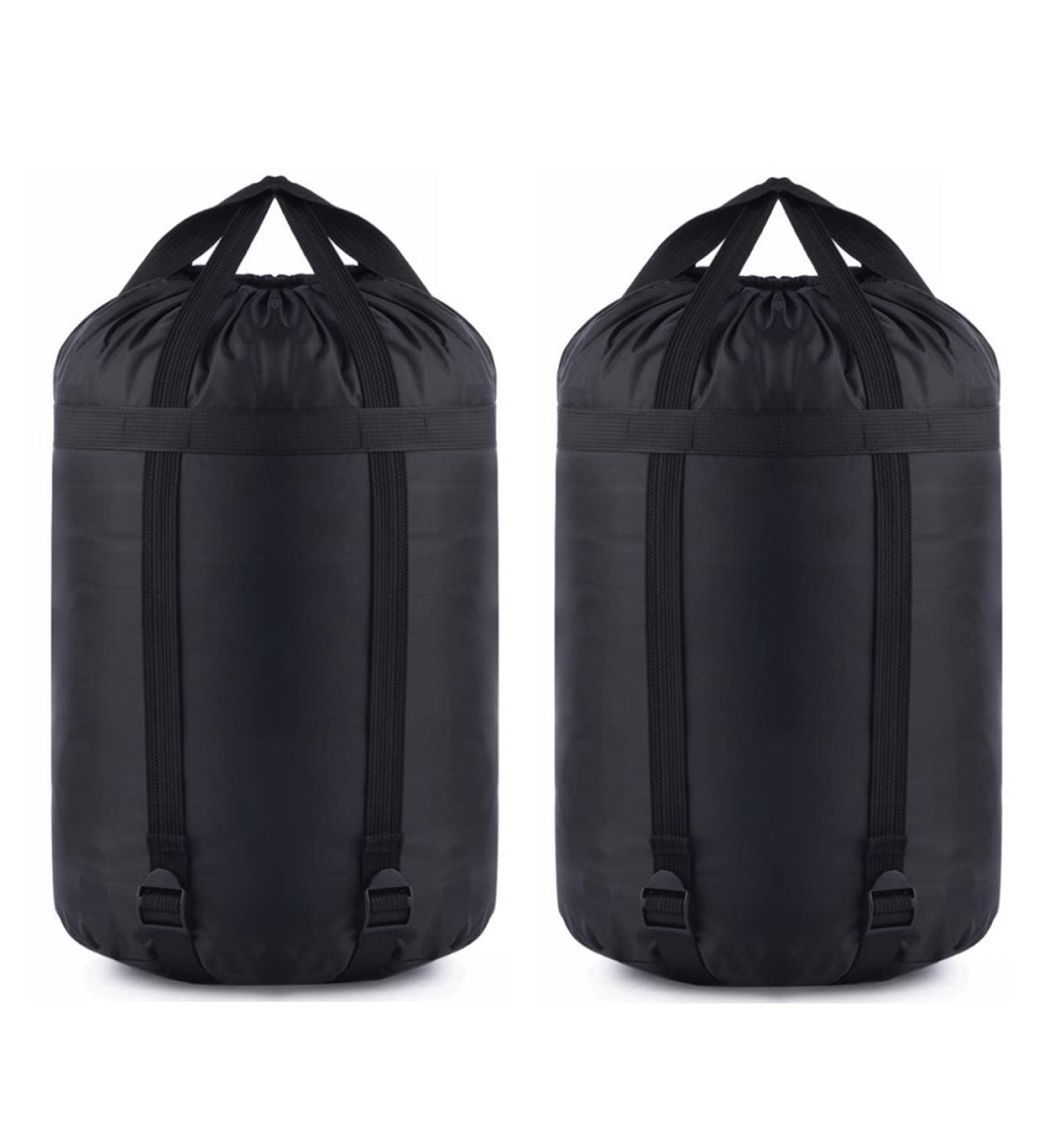 MOOCY Compression Stuff Sack 20L/45L - Sleeping Bag Cover & Organizer | Camping Hiking Backpacking Storage | Black, 20L-2 Pack - Buy Online on GoSupps.com