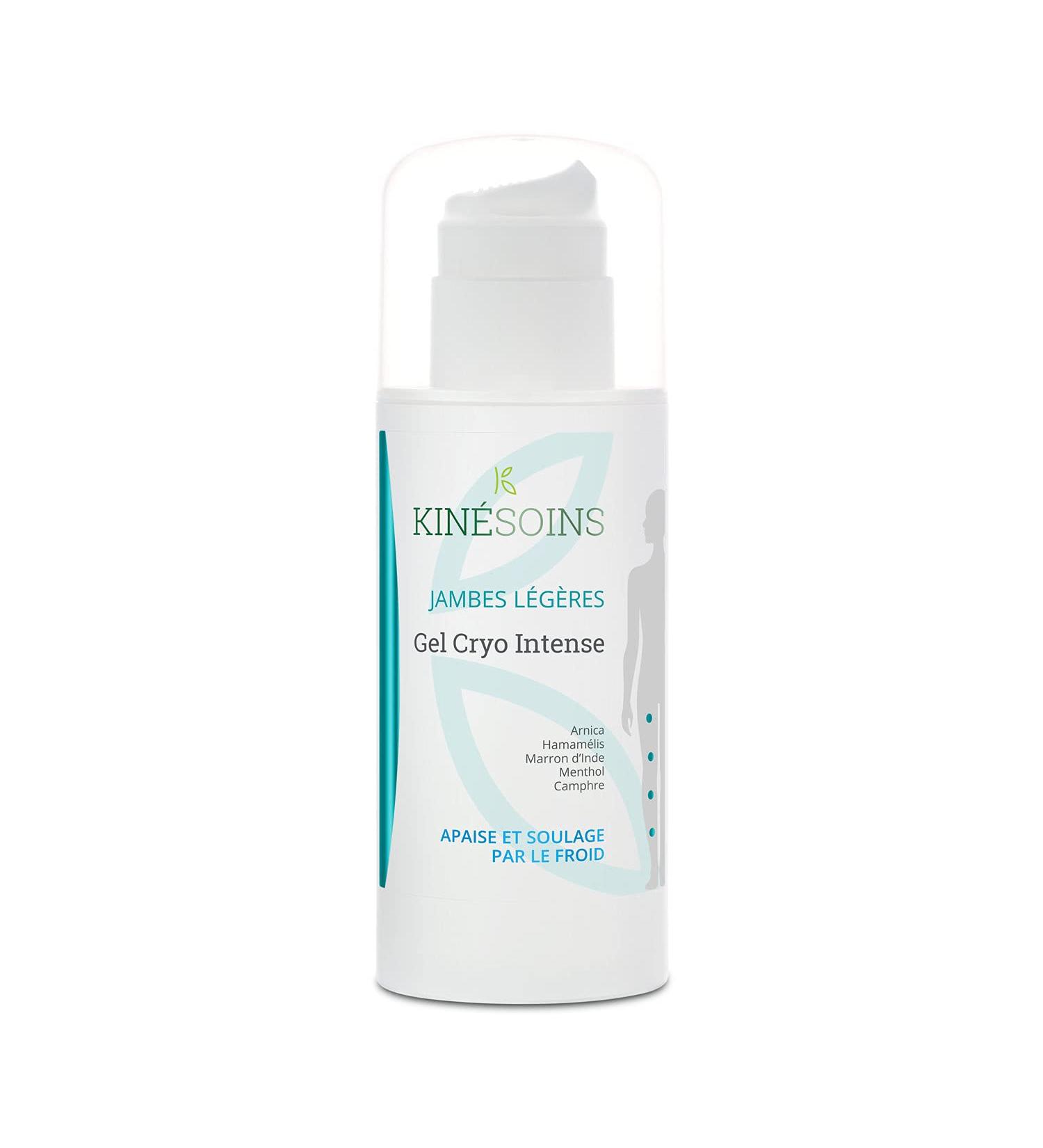 KIN SOINS - Gel Cryo Intense Jambes L g res - Gel Circulation - Menthol - 150 ml