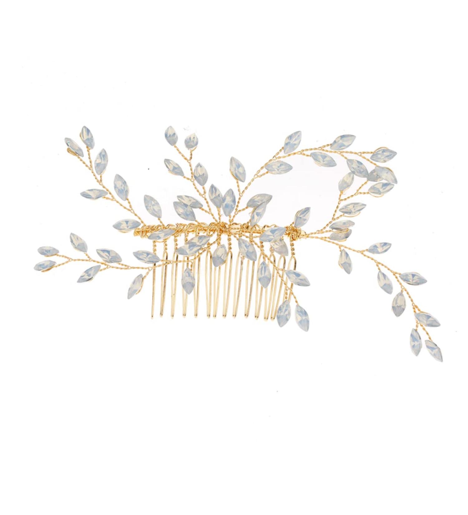 FRCOLOR Bridal Headpiece Wedding Hair Accessories Bridal Headdress Bridal Hair Accessories White Comb Bride - Buy Online on GoSupps.com