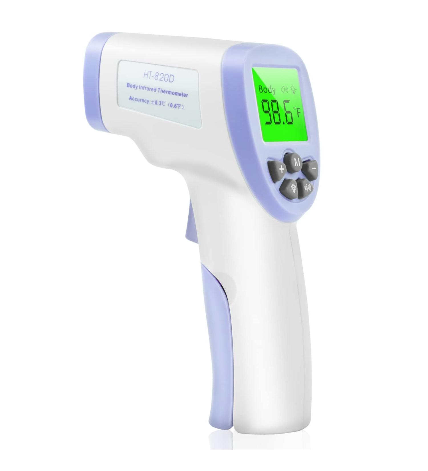 CRFISH Non-Contact Forehead Thermometer for Adults and Babies - Auto Fever Alarm, Silent Mode, Digital LCD Display - White - Buy Online on GoSupps.com