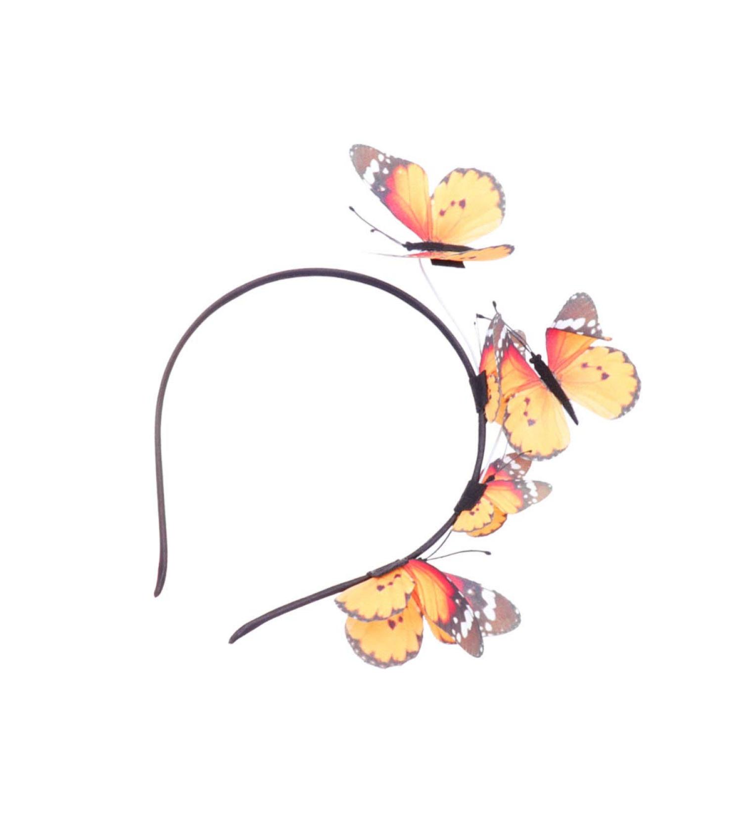 Lurrose Red Butterfly Fascinator Hat | Monarch Derby Headband for Festivals Halloween Carnival & Weddings - Orange Costume Accessory - Buy Online on GoSupps.com