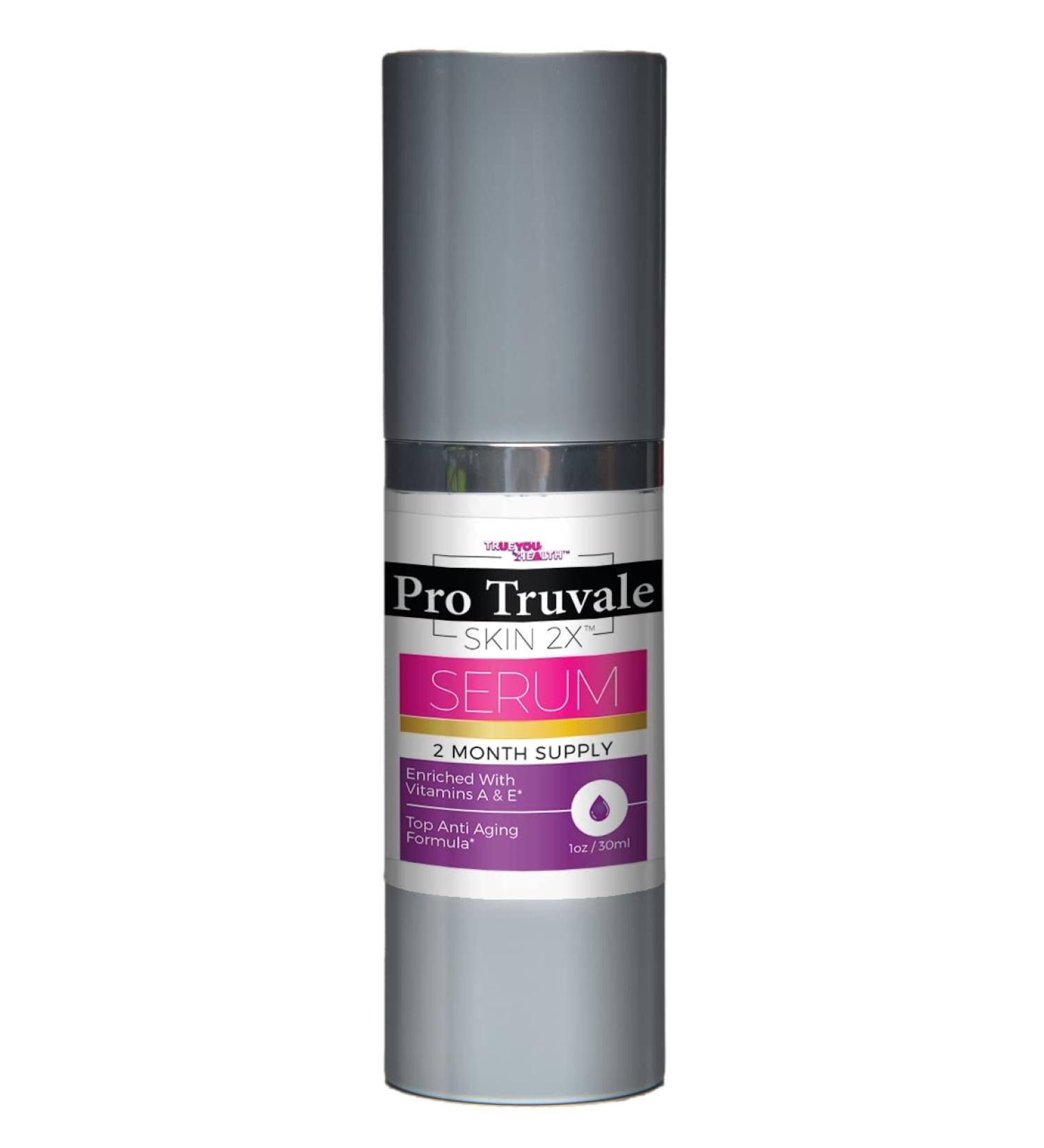 Pro Truvale Skin 2X Serum | Premium Anti-Aging Formula | Boost Collagen Reduce Wrinkles & Sagging Skin | 2 Month Supply - Buy Online on GoSupps.com
