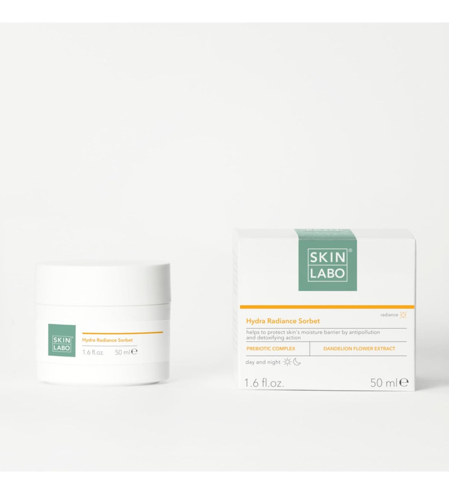 SkinLabo Brightening Sorbet Cream - Illuminating Action - Anti-Pollution and Detoxifying - with Prebiotic Complex and Dandelion Flower Extract - 50 ml - Buy Online on GoSupps.com