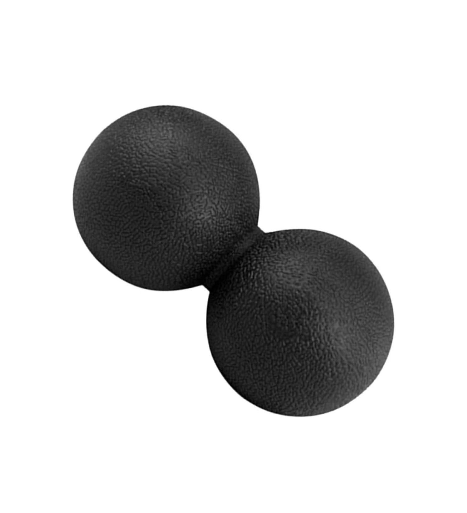 Double Peanut Massage Roller & Foot Trigger Point Ball - Yoga Deep Relaxation Massage Tool | Medium Black - Buy Online on GoSupps.com