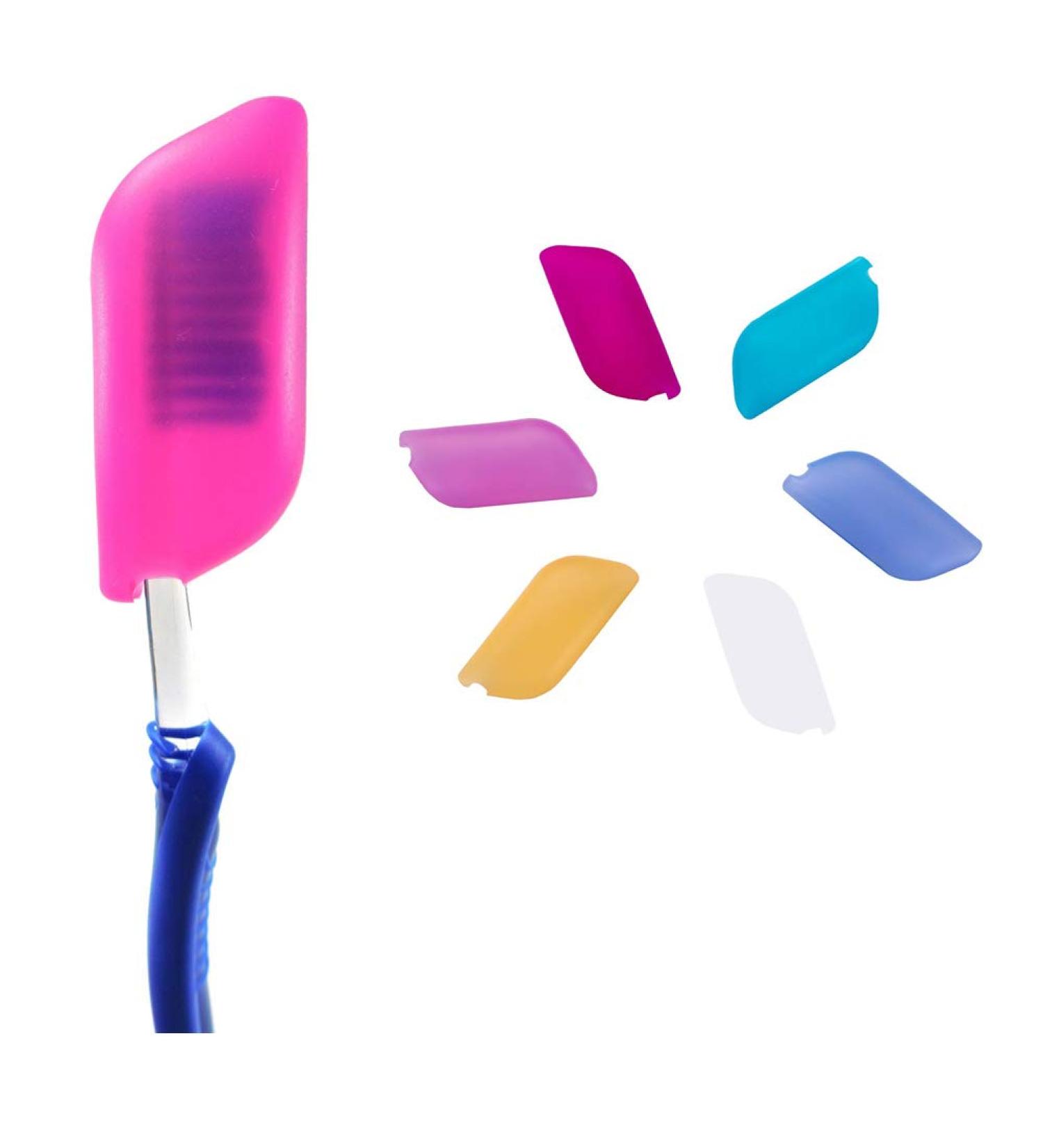 V-TOP Silicone Toothbrush Case Covers 6 Pack - Ideal for Home and Outdoor Use - Assorted Colors - Buy Online on GoSupps.com