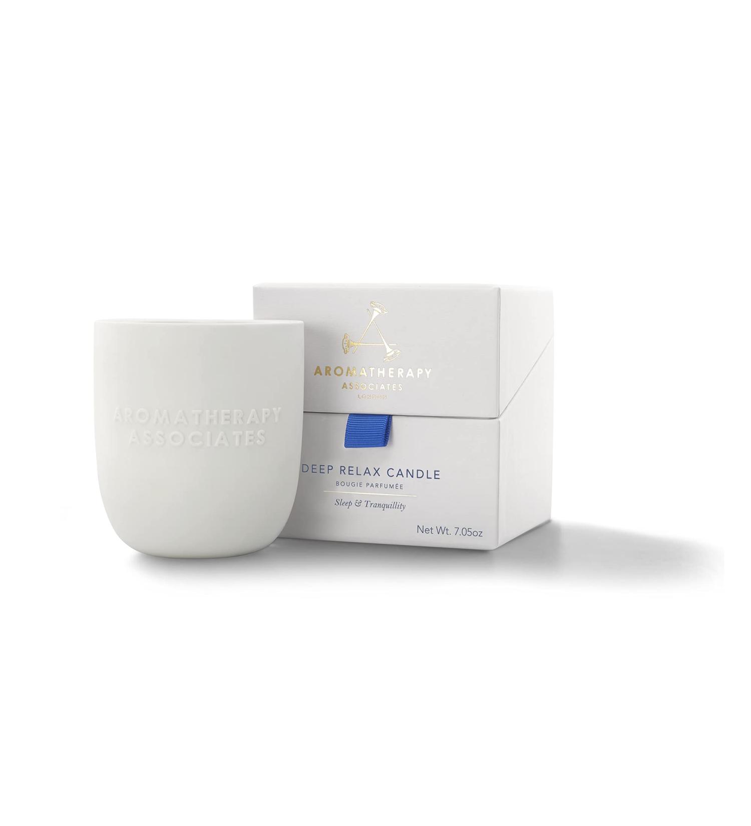 Aromatherapy Associates Deep Relax Candle - Hand Poured Vegan Wax for Sleep & Tranquility | Vetivert & Chamomile Essential Oils | 40 Hour Burn Time (7.05 oz) - Shop Internationally - Buy Online on GoSupps.com