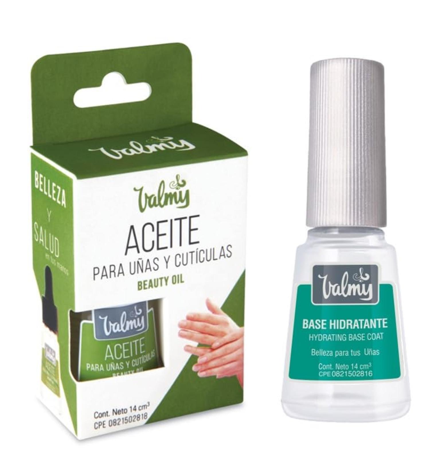  Valmy Valmy Nail & Cuticle Hydration Pack - Moisturising Base with Keratin & Vitamin E | Oil Cuticle Conditioner - Protective Reinforced & Repairing Polish Treatment (15ml c/u) - Buy Online on GoSupps.com