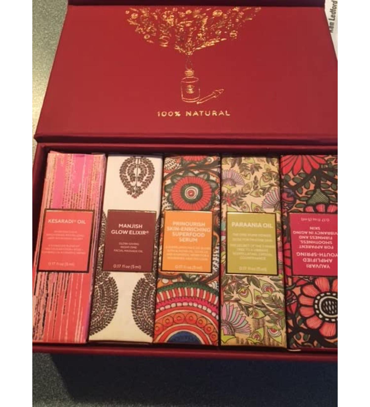 iYURA Mini Face Oil Kit - 5 Exotic Face Oil Minis for Radiant Nourished and Youthful Skin With Pure Ayurvedic Herbs - Face Moisturizers in Travel/Trial Sizes 0.17 fl oz each