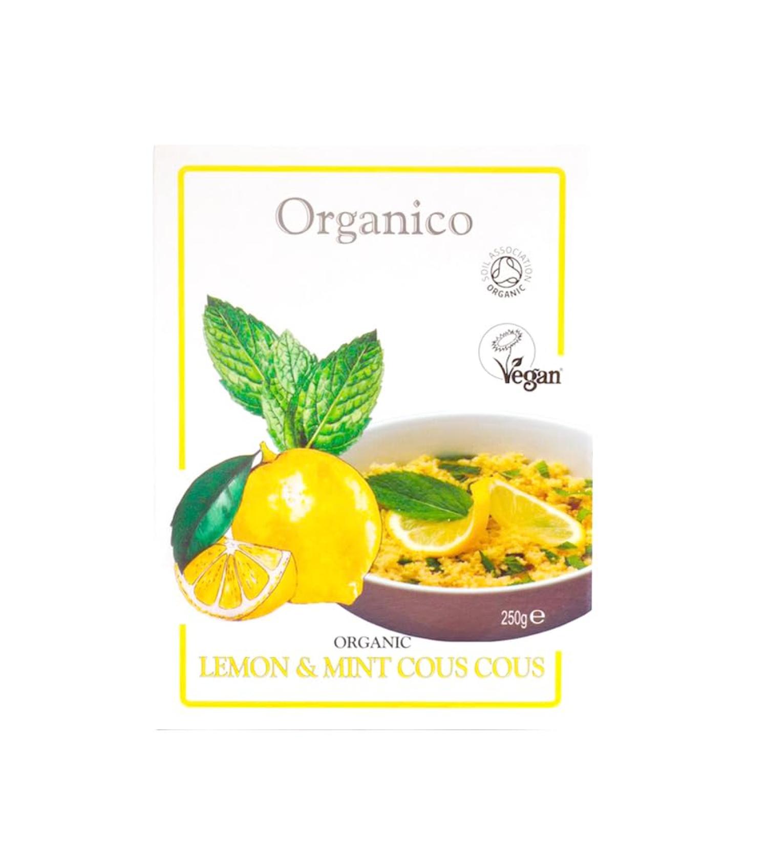 Organico - 12x 250g Organic Lemon & Mint Cous Cous. Quick and Easy Rice Alternative Consumed Hot or Cold. Couscous Suitable for Vegetarian and Vegan Diet No GMO (Pack of 12) - Buy Online on GoSupps.com