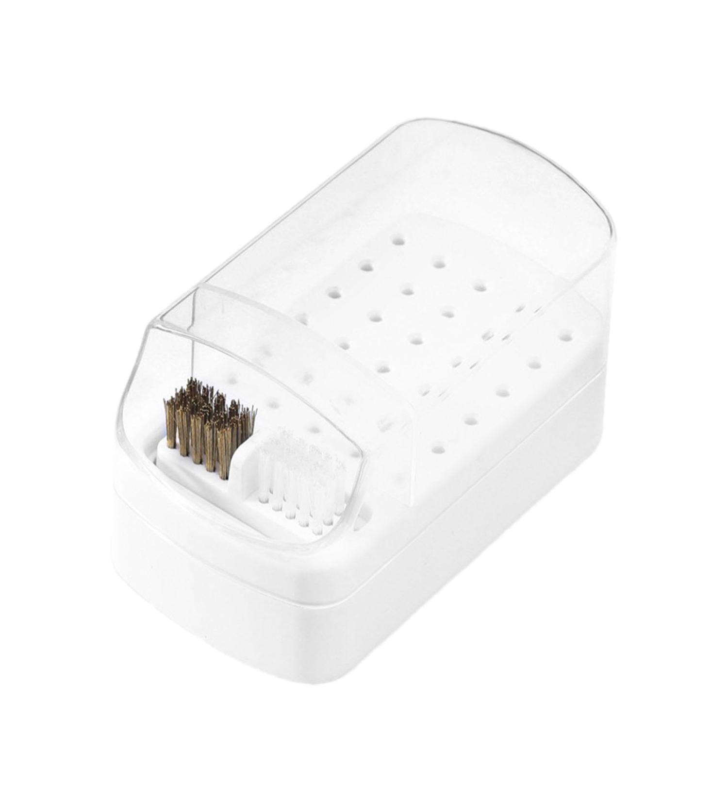 Nail Drill Bits Cleaner Brush Case - 30 Holes 2 in 1 Nail Drill Holder & Bit Set - Nail Drill Stand with Non-Slip Base Anti-Splash Design for Home Salon - Buy Online on GoSupps.com