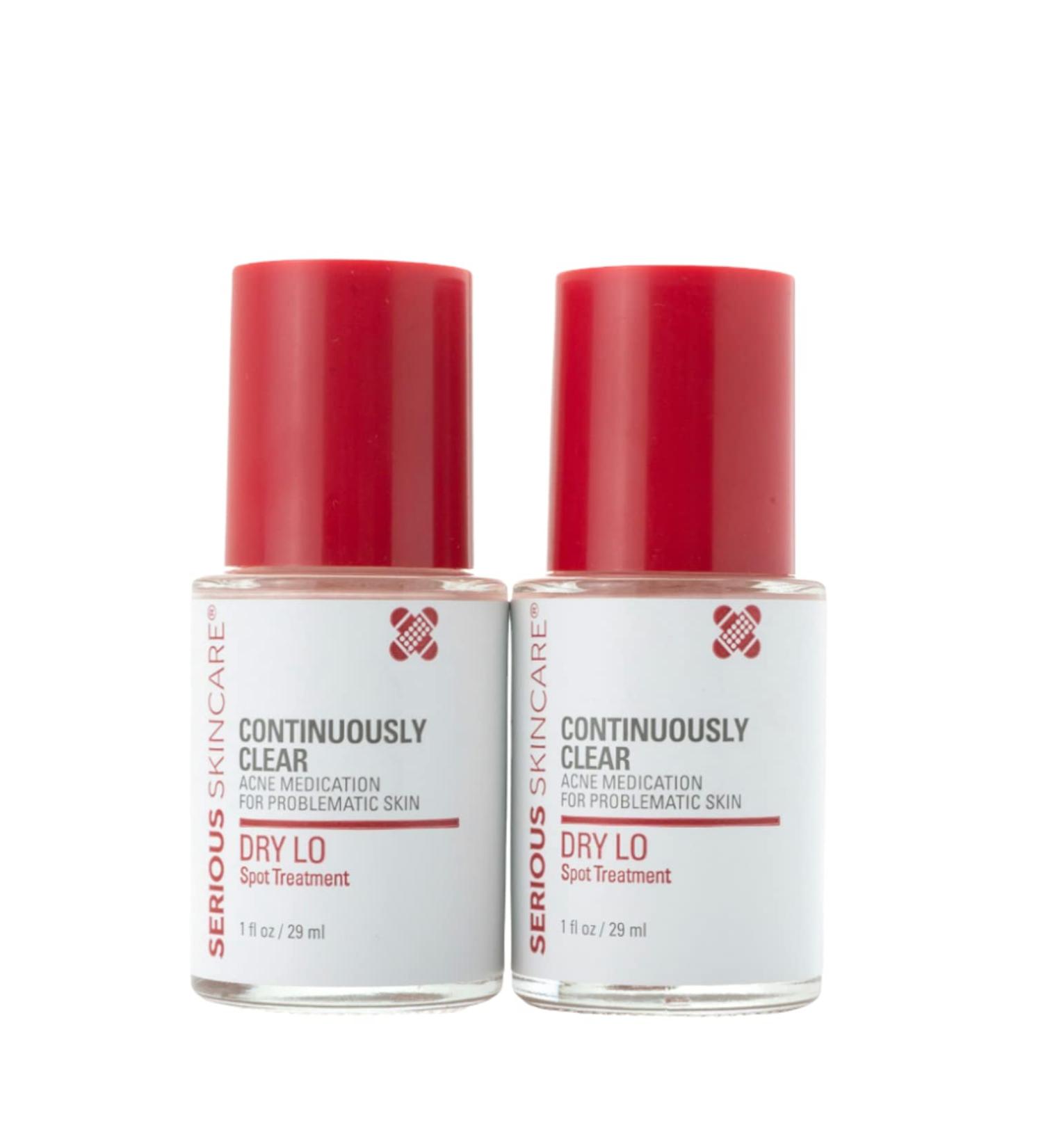 Serious Skincare Continuously Clear Dry Lo Spot Treatment Duo - Acne Drying Lotion with Sulfur & Salicylic Acid - 1oz (2 Pack) - Buy Online on GoSupps.com
