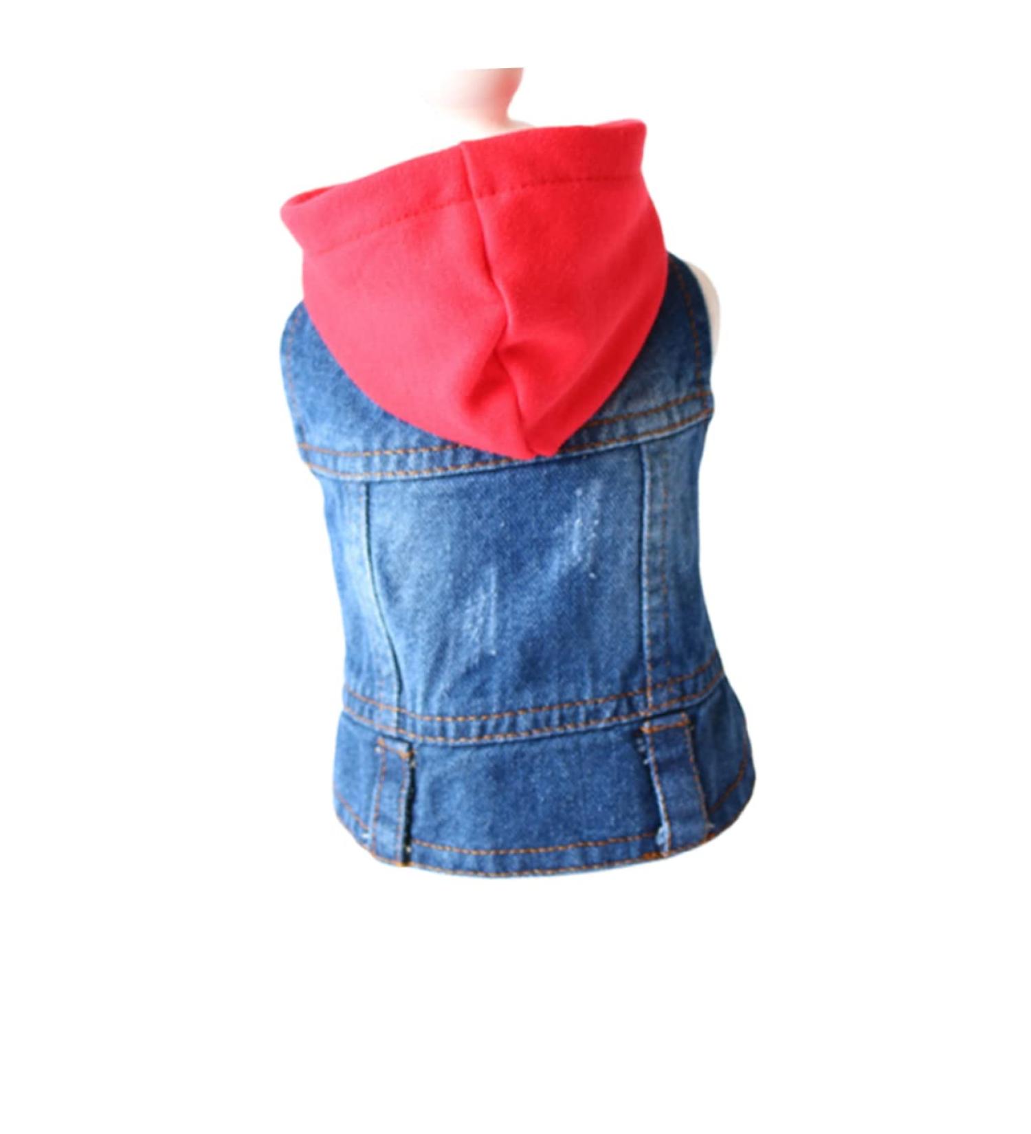 Iplusmile Red Denim Dog Vest - Summer & Spring Pet Costume & Accessories for XL Dogs | Fashionable Party Outfit - Buy Online on GoSupps.com