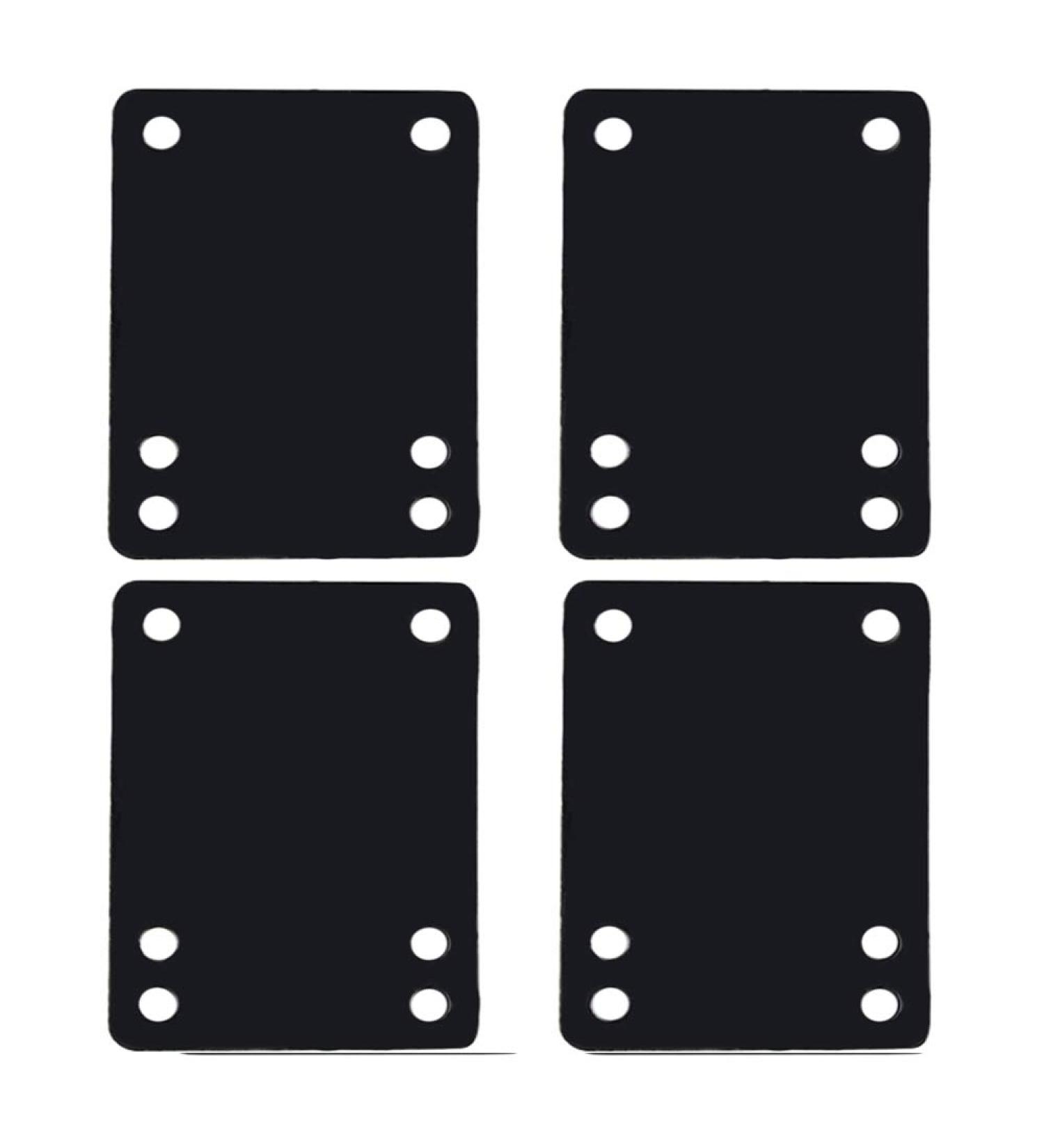 YS Sport 4 Pcs Skateboard Riser Shock Pads | Longboard Rise Pads 1/8 (3mm) | Soft Black Longboard Shockpads - Buy Online on GoSupps.com