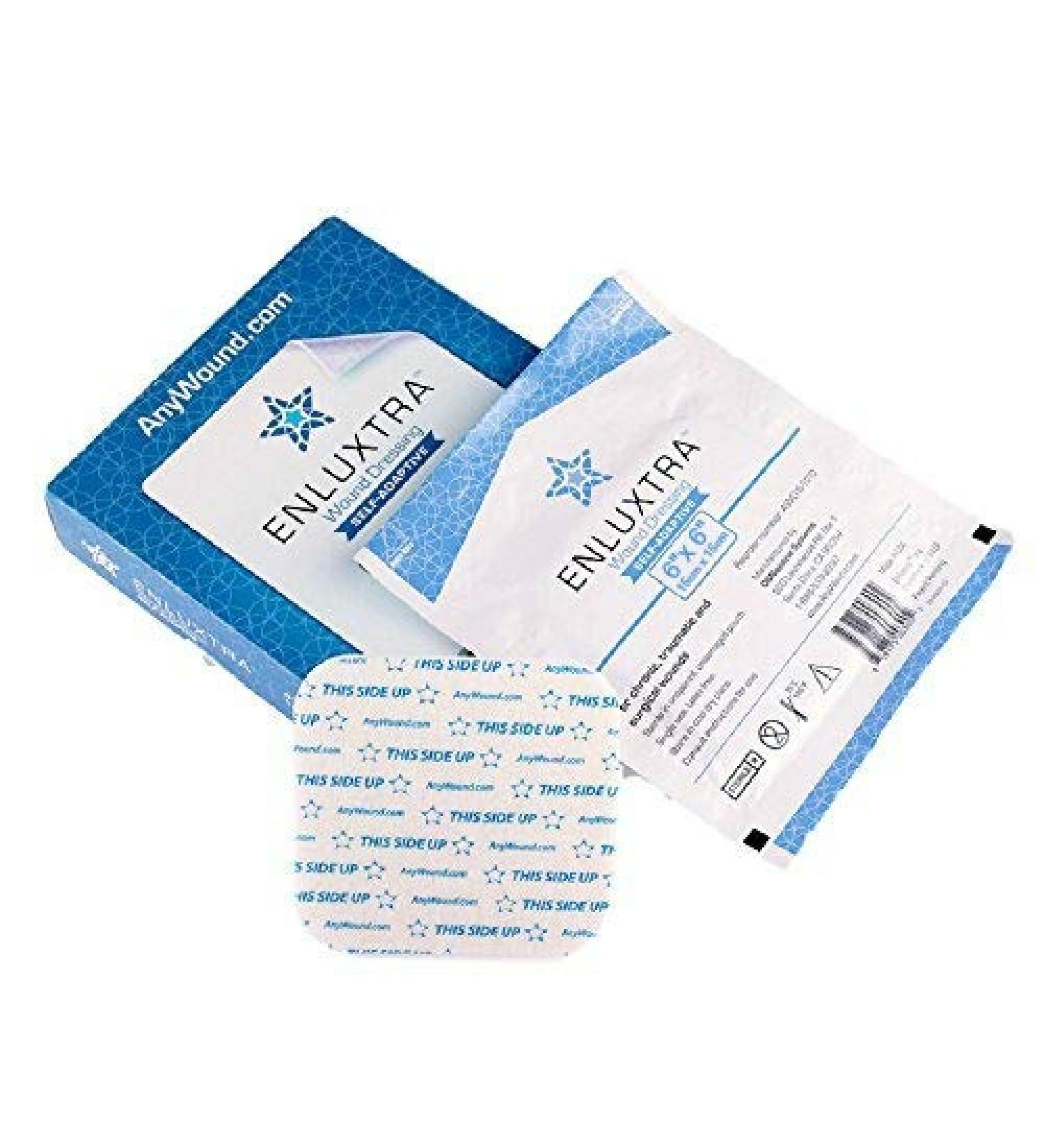 Enluxtra 6x6 Self-Adaptive Wound Dressing - Box of 5 | All Exudate Levels - International Shipping - Buy Online on GoSupps.com
