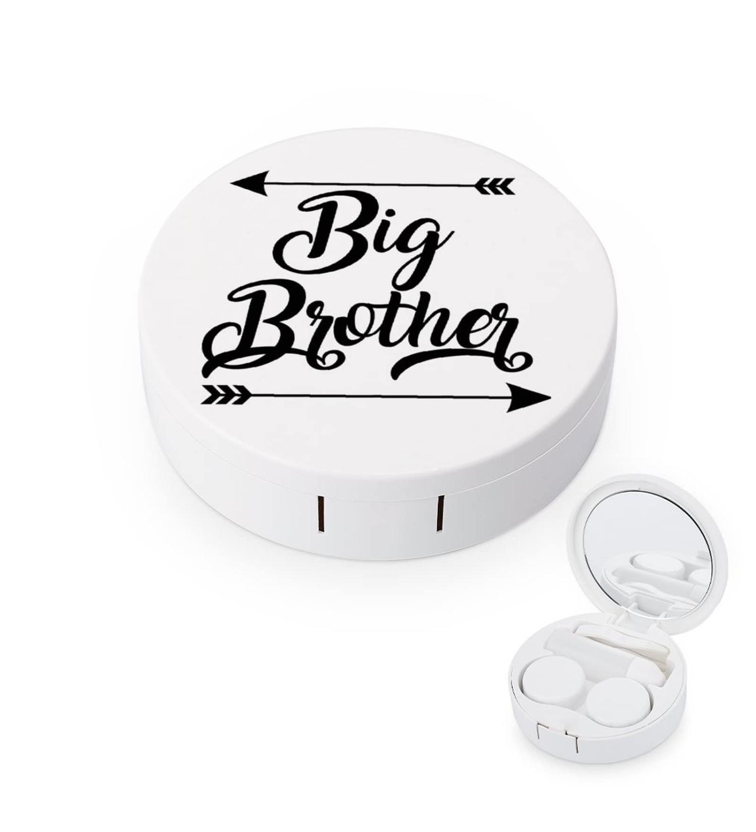 Soon to Be Big Brother Round Case For Contact Lens Kit Storage Box with Mirror Printed - Buy Online on GoSupps.com