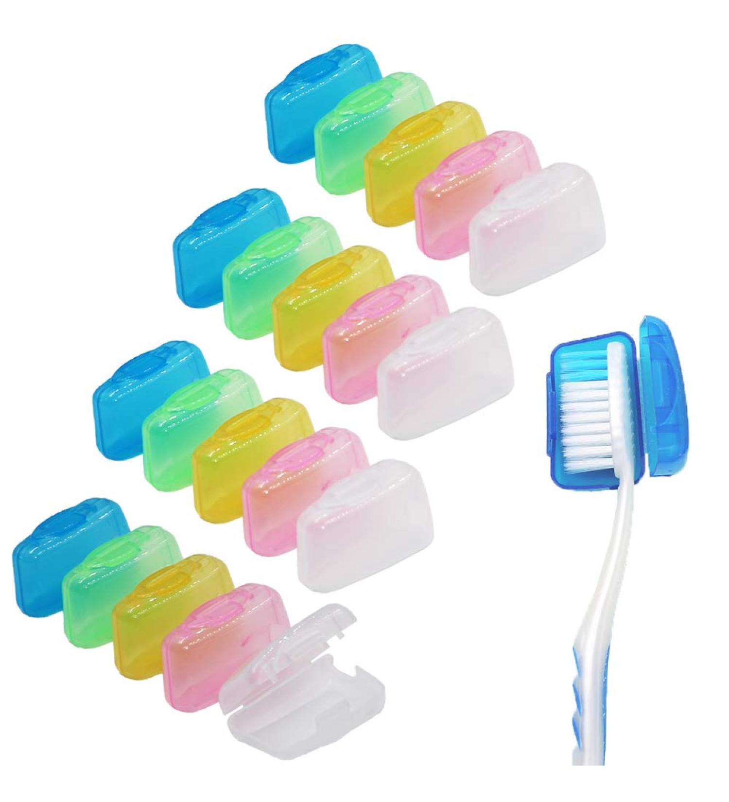 20 Pack Travel Toothbrush Head Covers - Portable Toothbrush Pod Caps for Home and Outdoor Protection - Buy Online on GoSupps.com