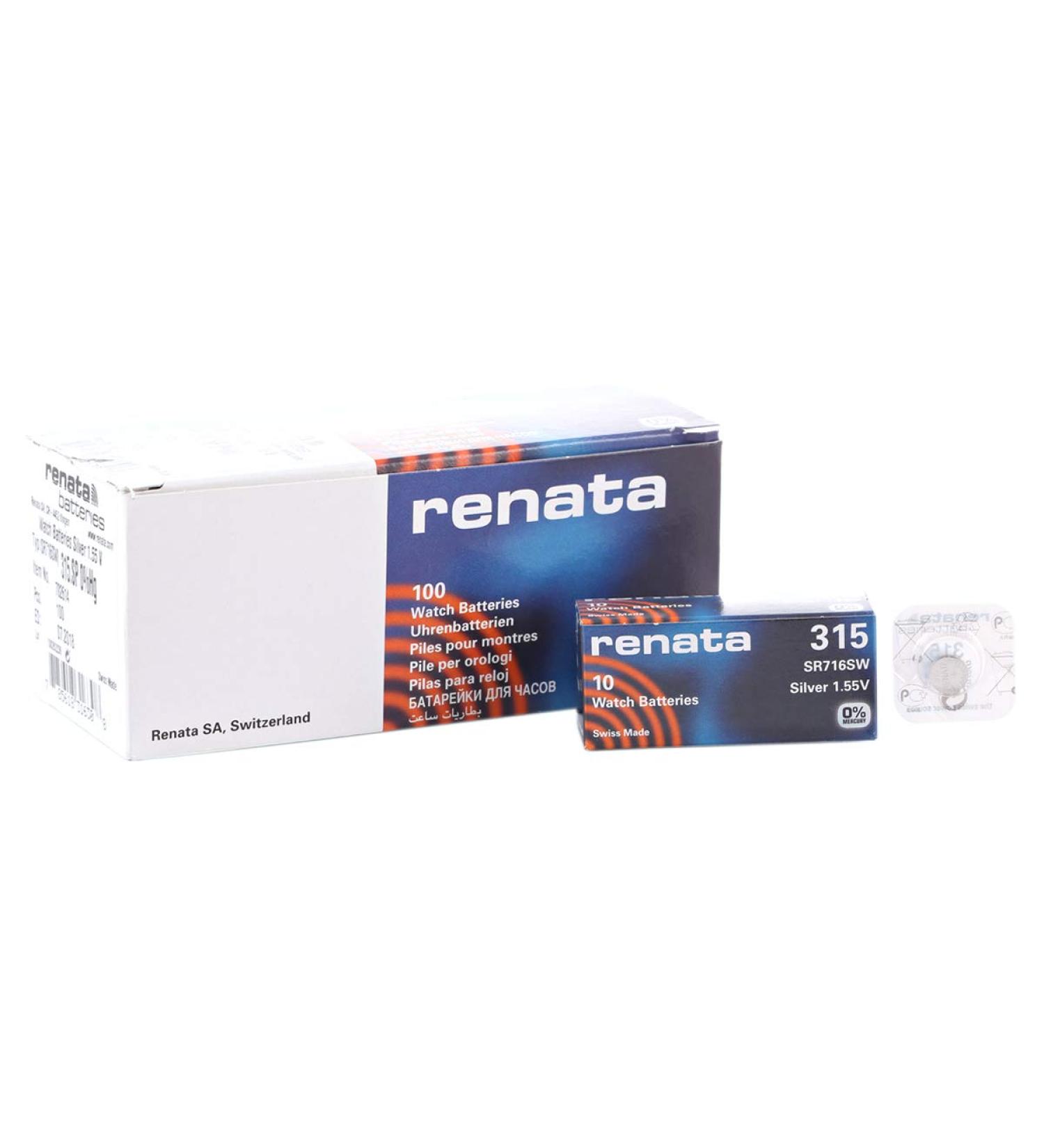 Buy Genuine Fresh Renata 315 SR716SW Swiss Made Silver Batteries - Pack of 10 | 1.55V - International Shipping Available - Buy Online on GoSupps.com