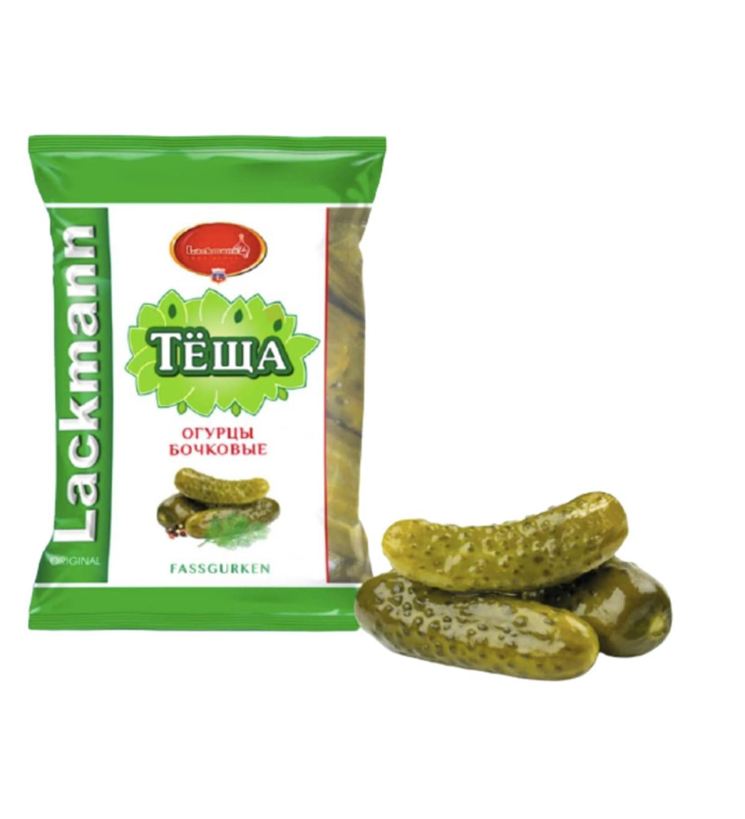 Lackmann Tecsha |Fass cucumber Fass salt cucumbers inserted |Cabbst cucumbers keep taste and nutritional value.Delicious and crispy |700ml (ATG 500G)