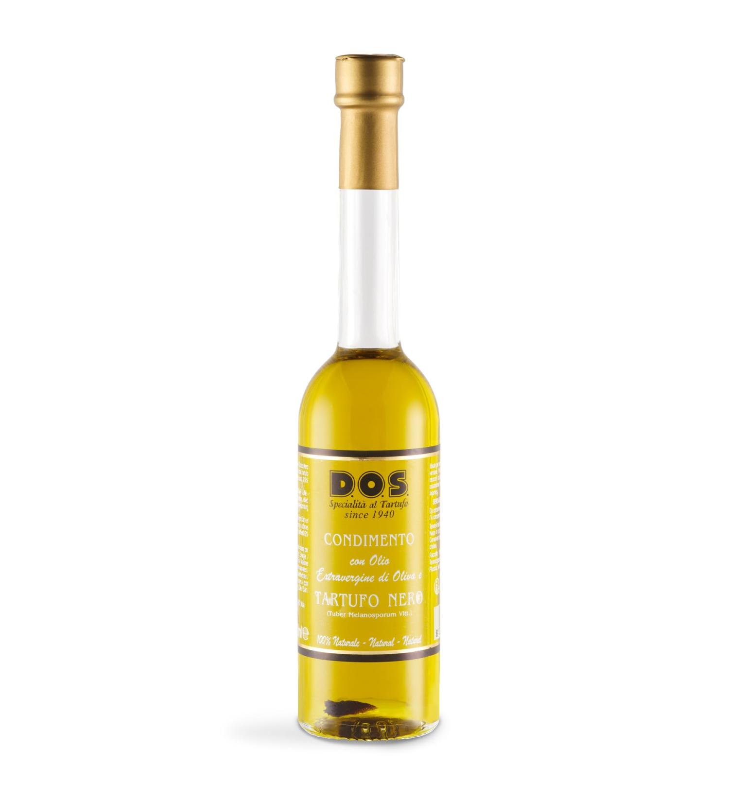 Culinary Preparation with Extra Virgin Olive Oil and Black Truffle 100ml | Artisanal Production Foligno Italy | Gourmet - Buy Online on GoSupps.com