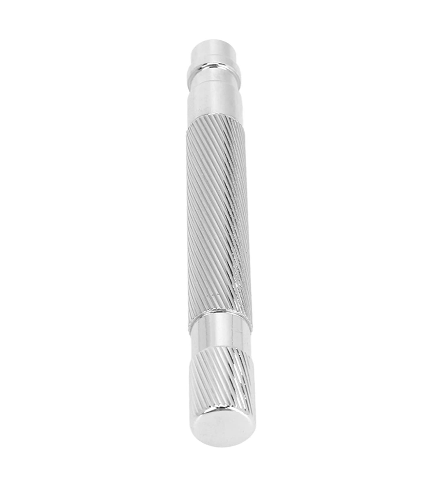Premium Silver Safety Razor Handle - Anti-Slip Manual Shaving Tool for Men | Perfect Gift - Buy Online on GoSupps.com