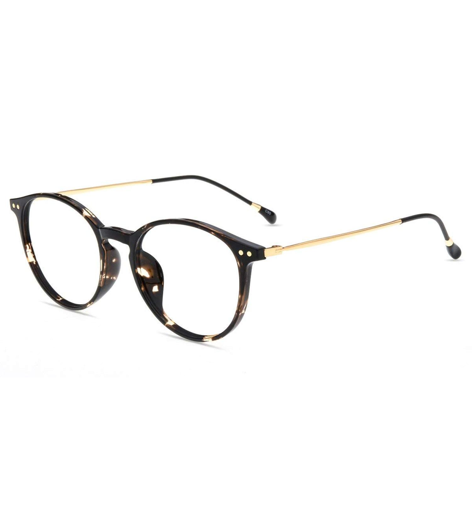 Firmoo Anti-Glare Blue Light Blocking Glasses for Men & Women - Retro Leopard Panto Design Scratch-Resistant Eye Fatigue Relief - Buy Online on GoSupps.com