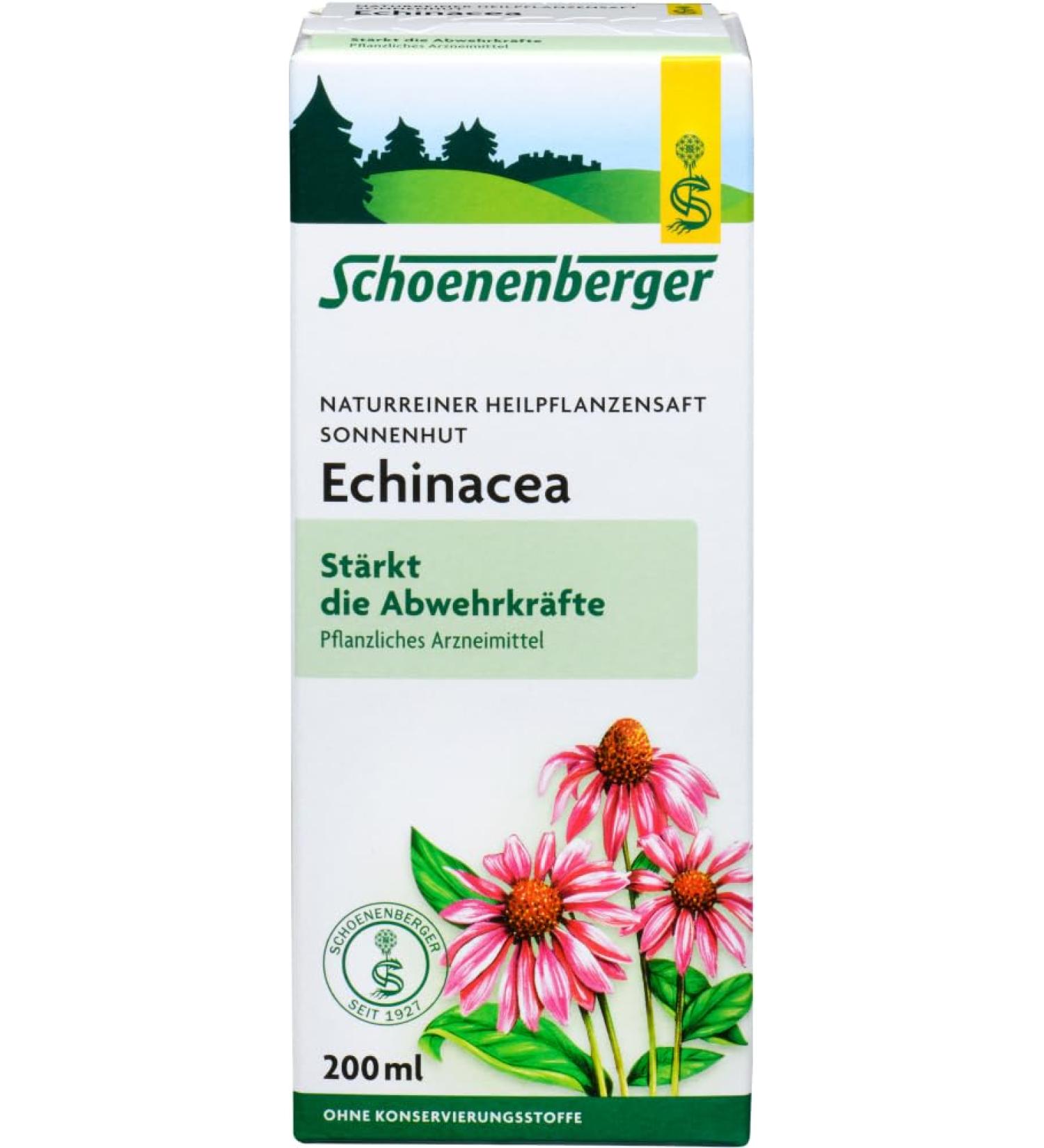 Schoenenberger Schoenenberger Echinacea Naturr. Herbal Juice Organic Echinacea (6 x 200 ml)